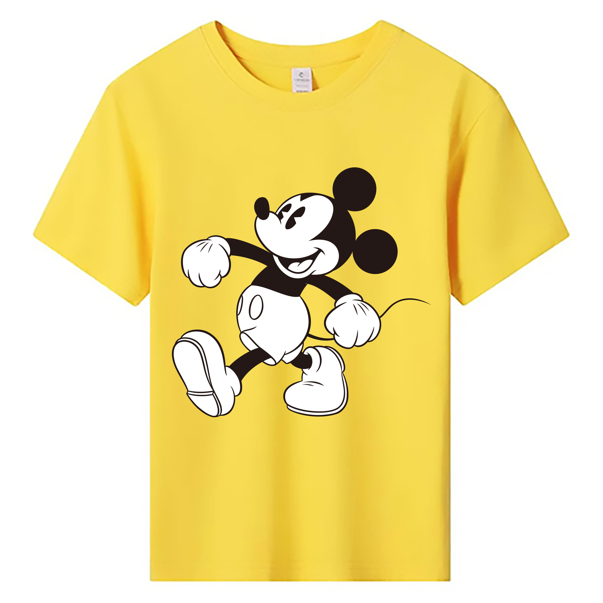 ミッキーマウス Mickey Mouse 綿100％キッズTシャツ（フロントプリント）