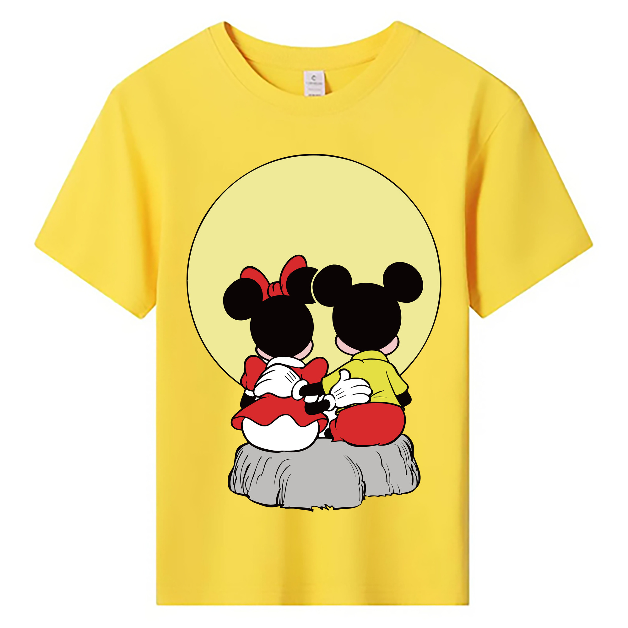 ミッキーマウス Mickey Mouse 綿100％キッズTシャツ（フロントプリント）