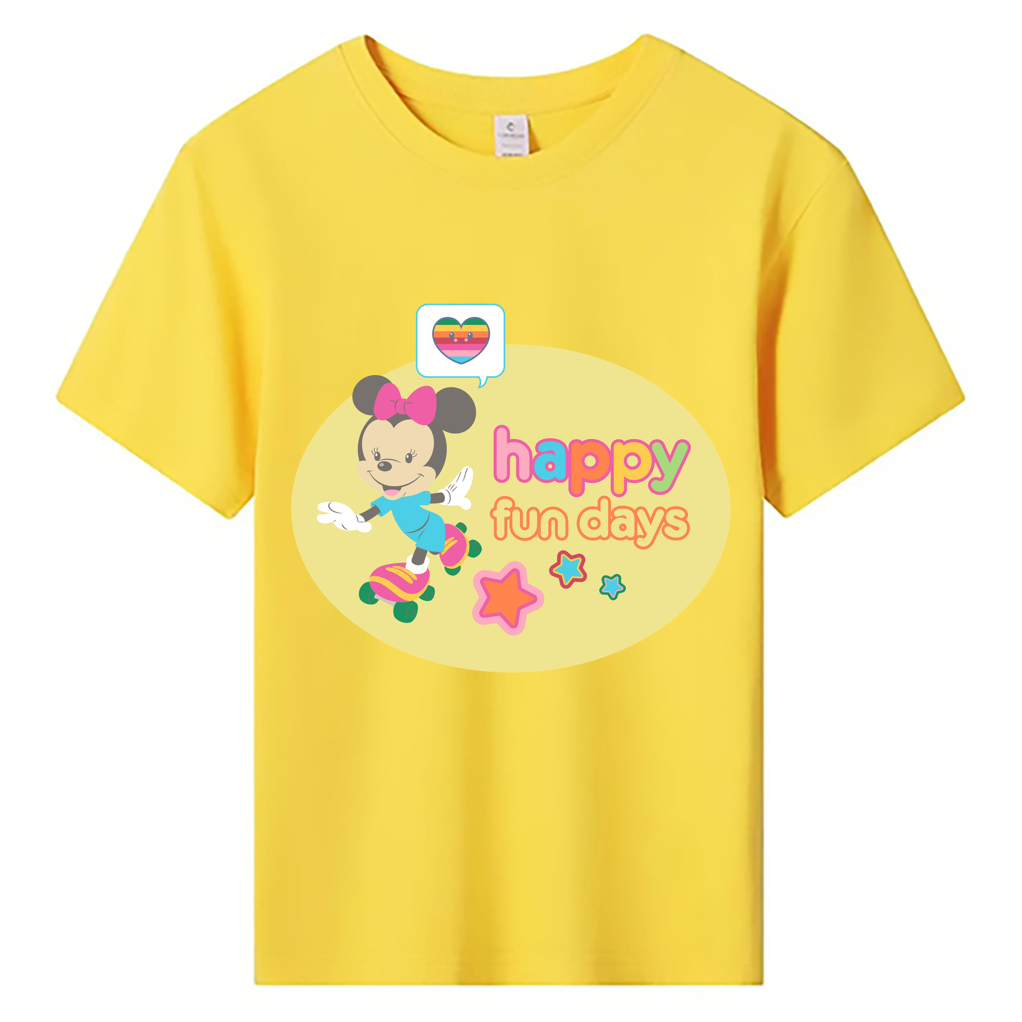 ミッキーマウス Mickey Mouse 綿100％キッズTシャツ（フロントプリント）