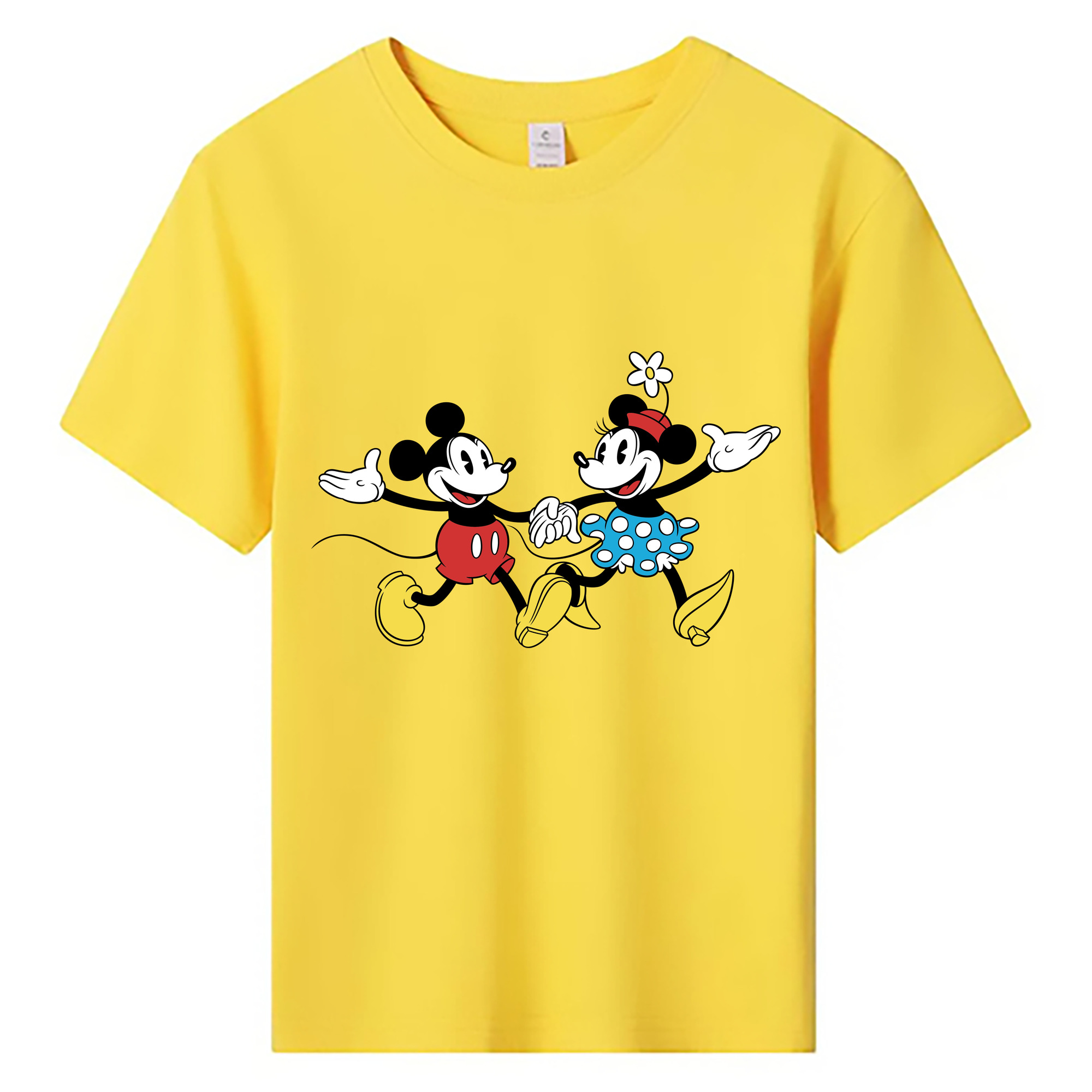 ミッキーマウス Mickey Mouse 綿100％キッズTシャツ（フロントプリント）