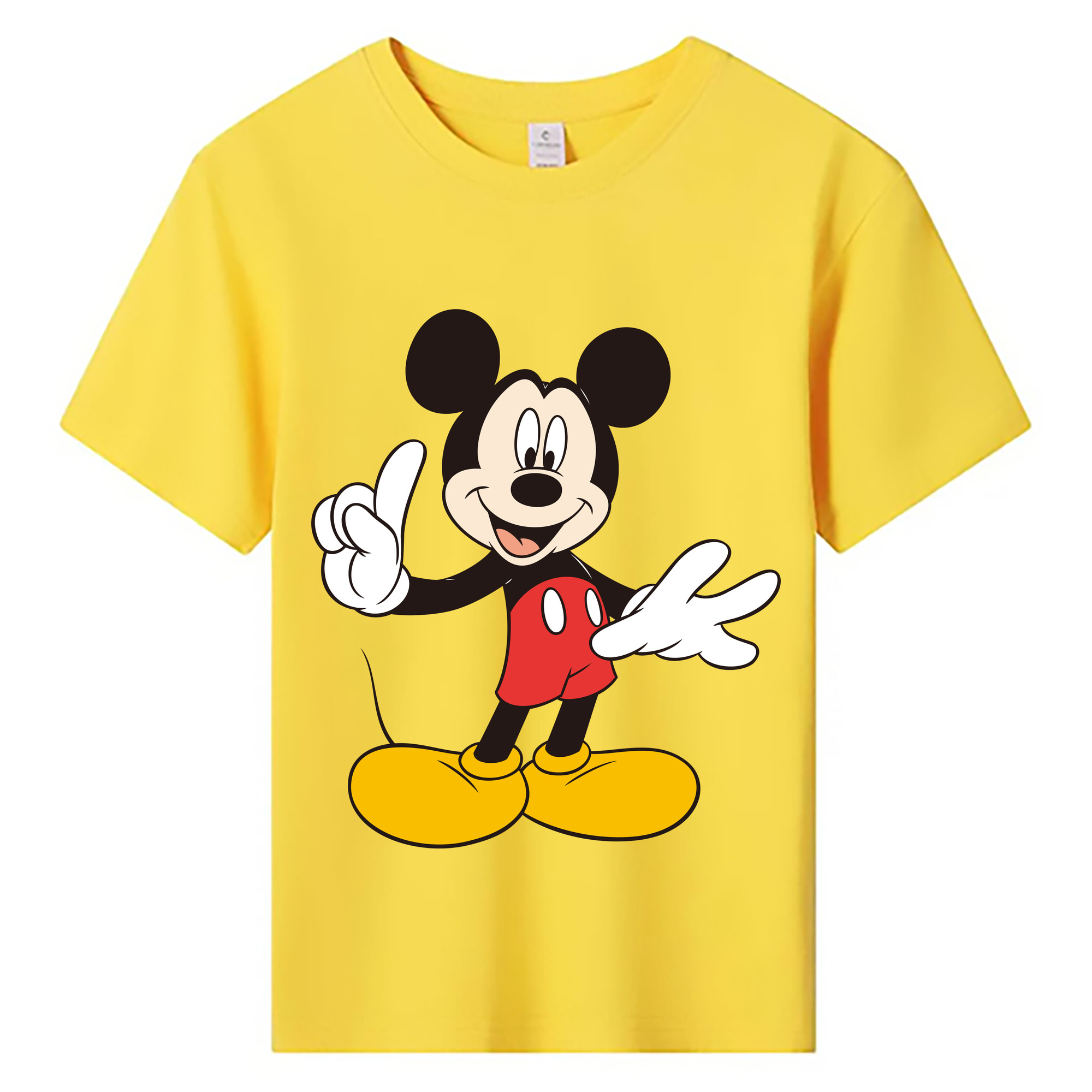 ミッキーマウス Mickey Mouse 綿100％キッズTシャツ（フロントプリント）