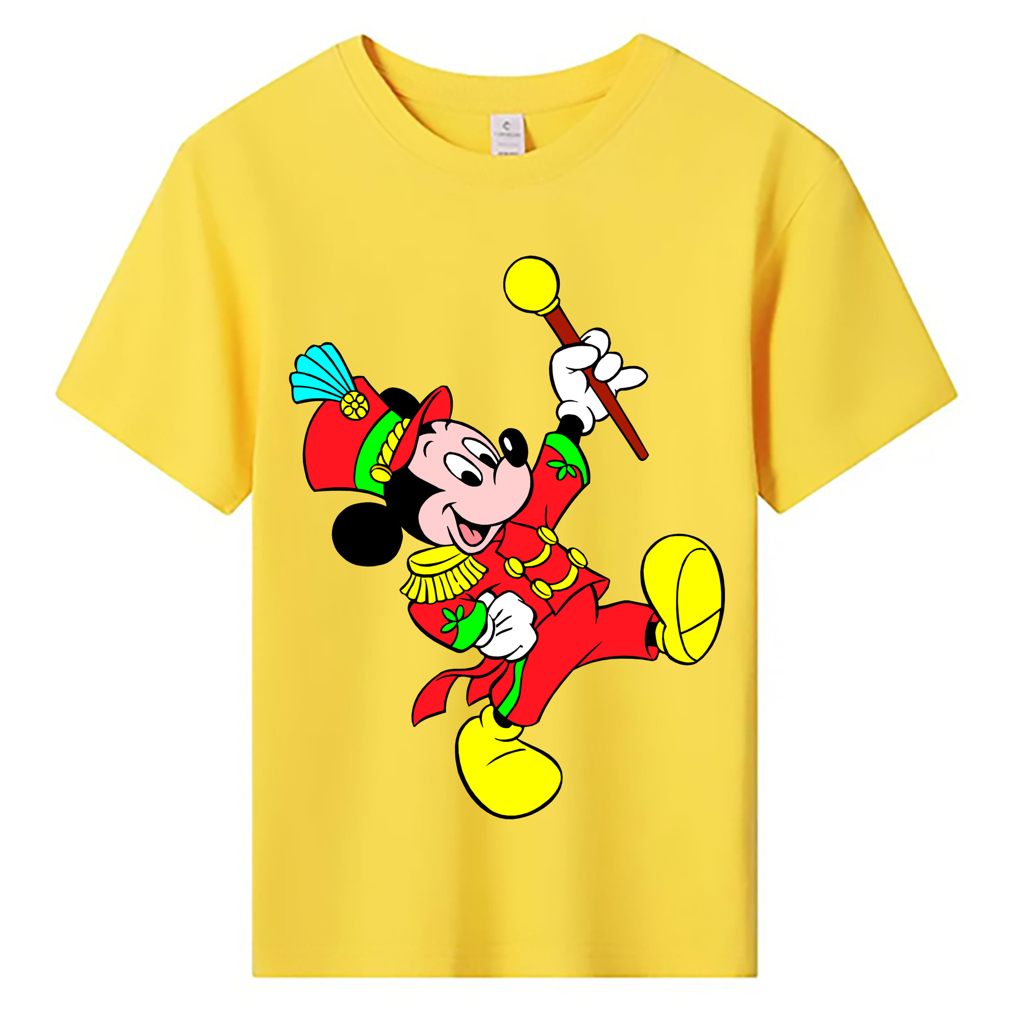 ミッキーマウス Mickey Mouse 綿100％キッズTシャツ（フロントプリント）