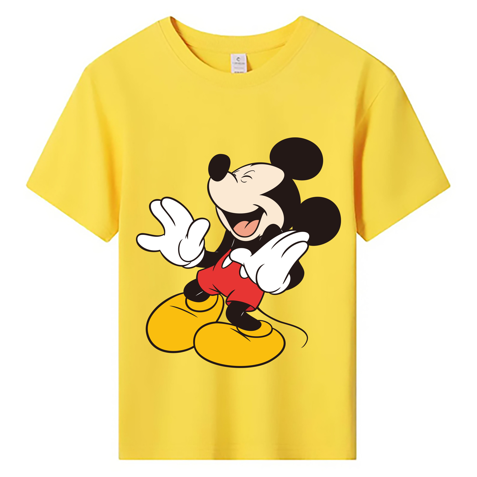 ミッキーマウス Mickey Mouse 綿100％キッズTシャツ（フロントプリント）