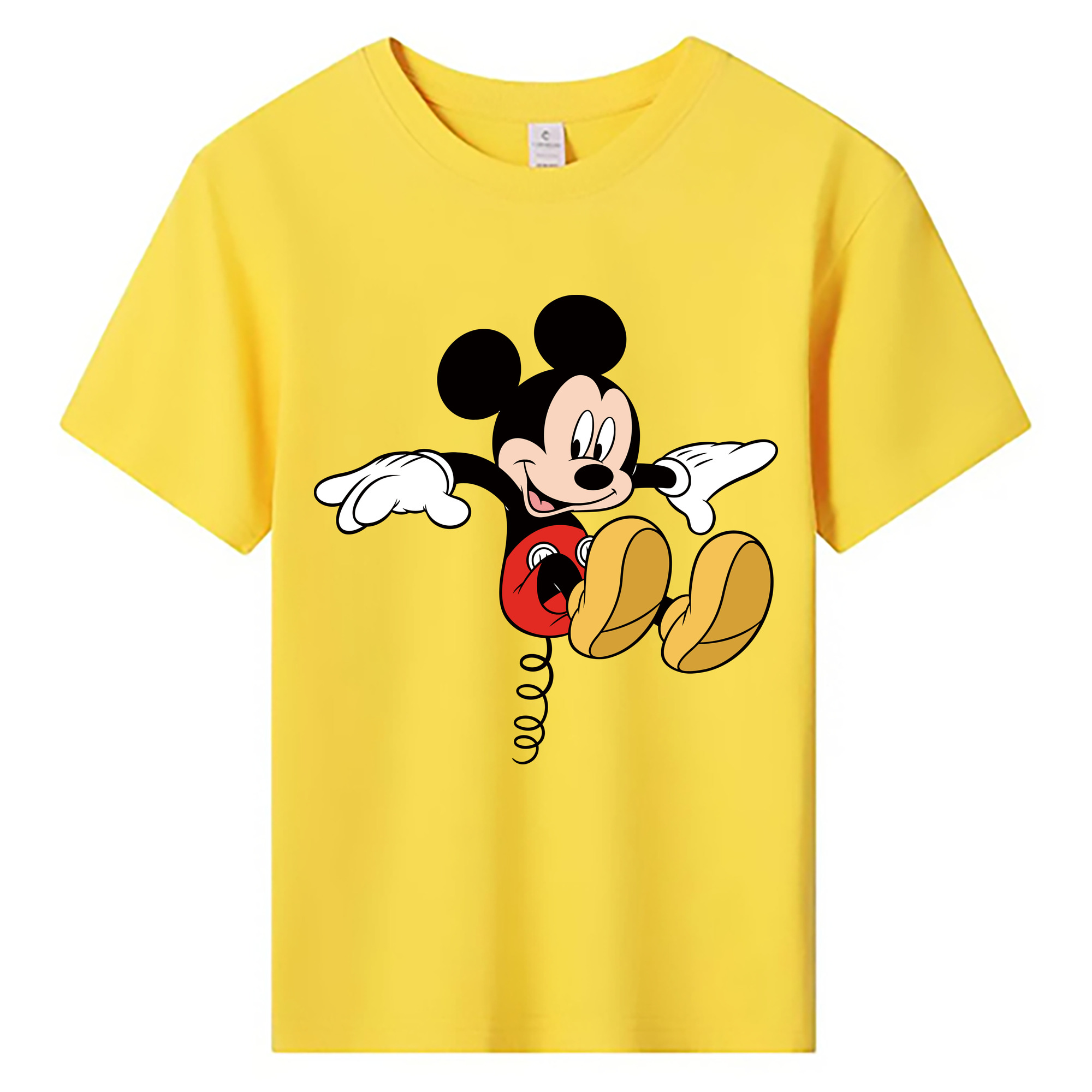ミッキーマウス Mickey Mouse 綿100％キッズTシャツ（フロントプリント）