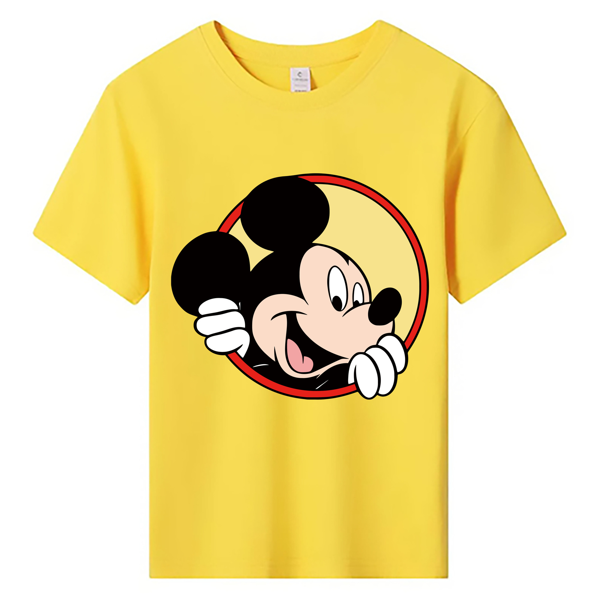 （画像用） ミッキーマウス Mickey Mouse 綿100％キッズTシャツ（フロントプリント）