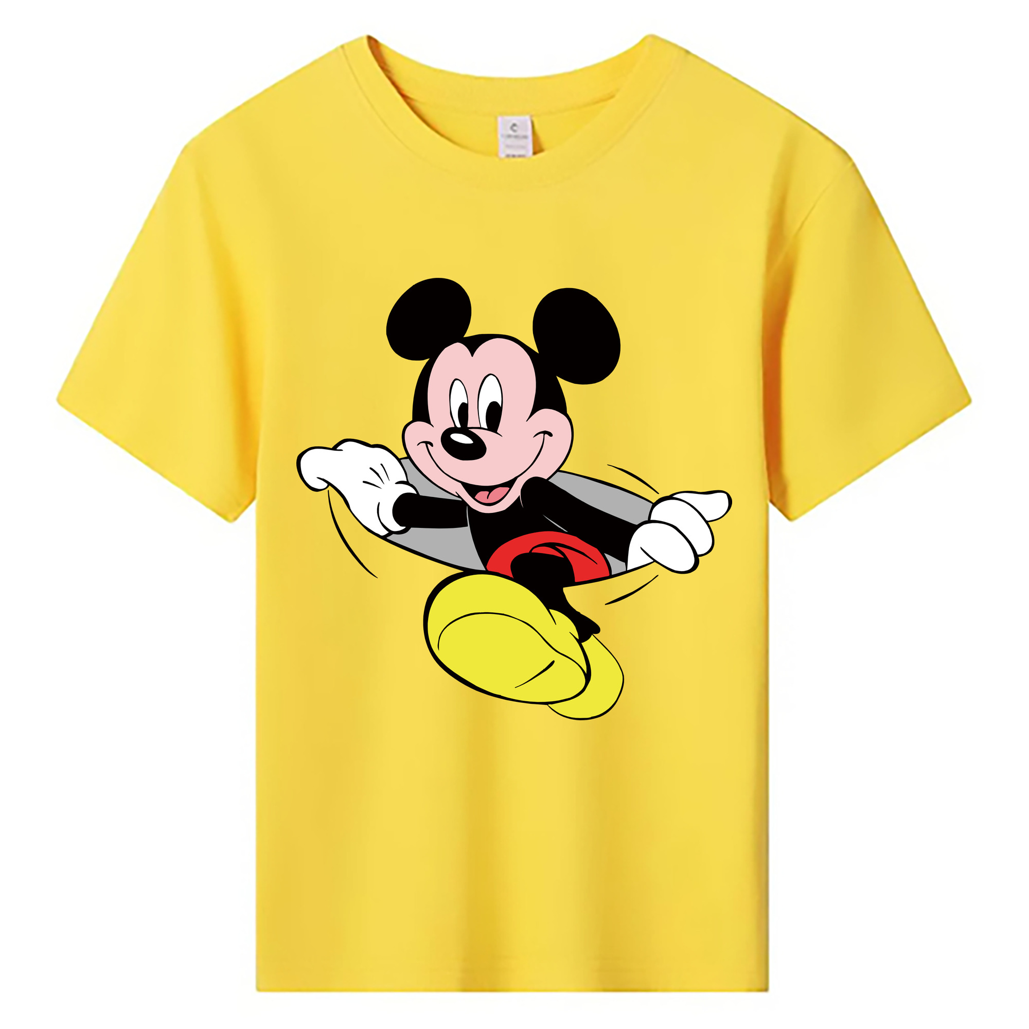 ミッキーマウス Mickey Mouse 綿100％キッズTシャツ（フロントプリント）