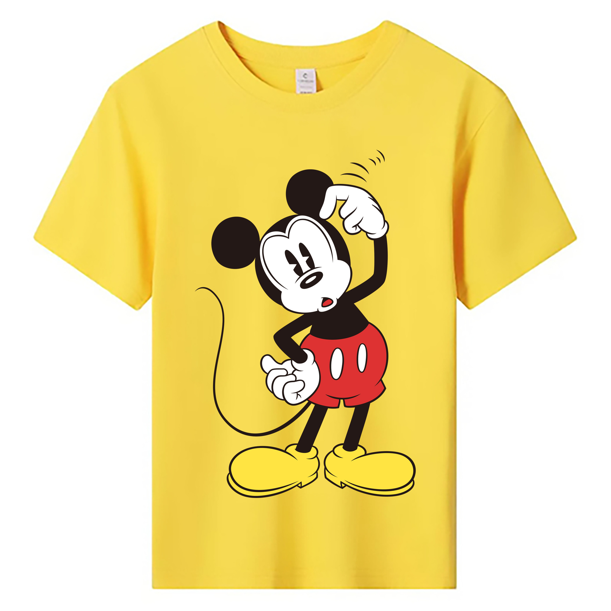 ミッキーマウス Mickey Mouse 綿100％キッズTシャツ（フロントプリント）