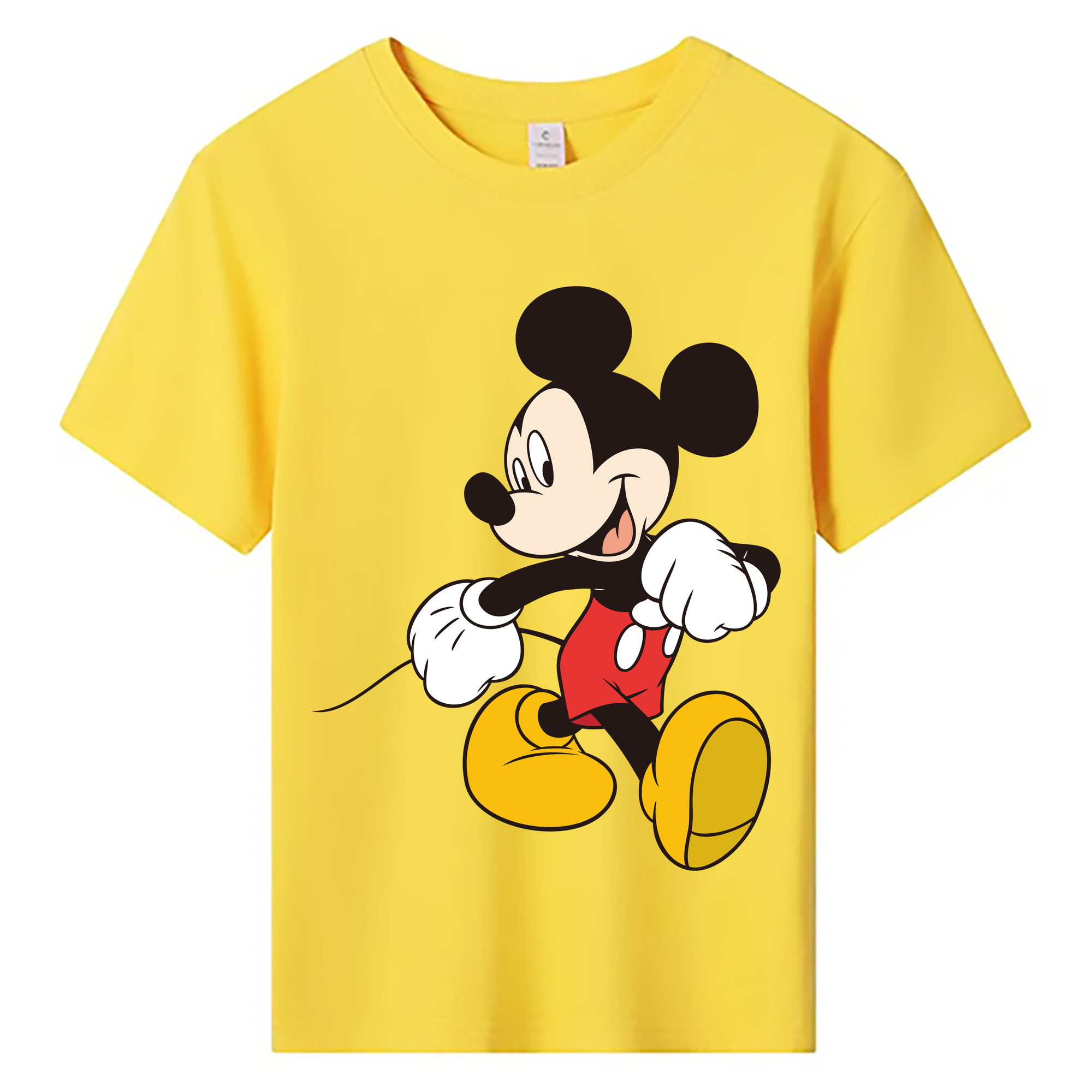 ミッキーマウス Mickey Mouse 綿100％キッズTシャツ（フロントプリント）