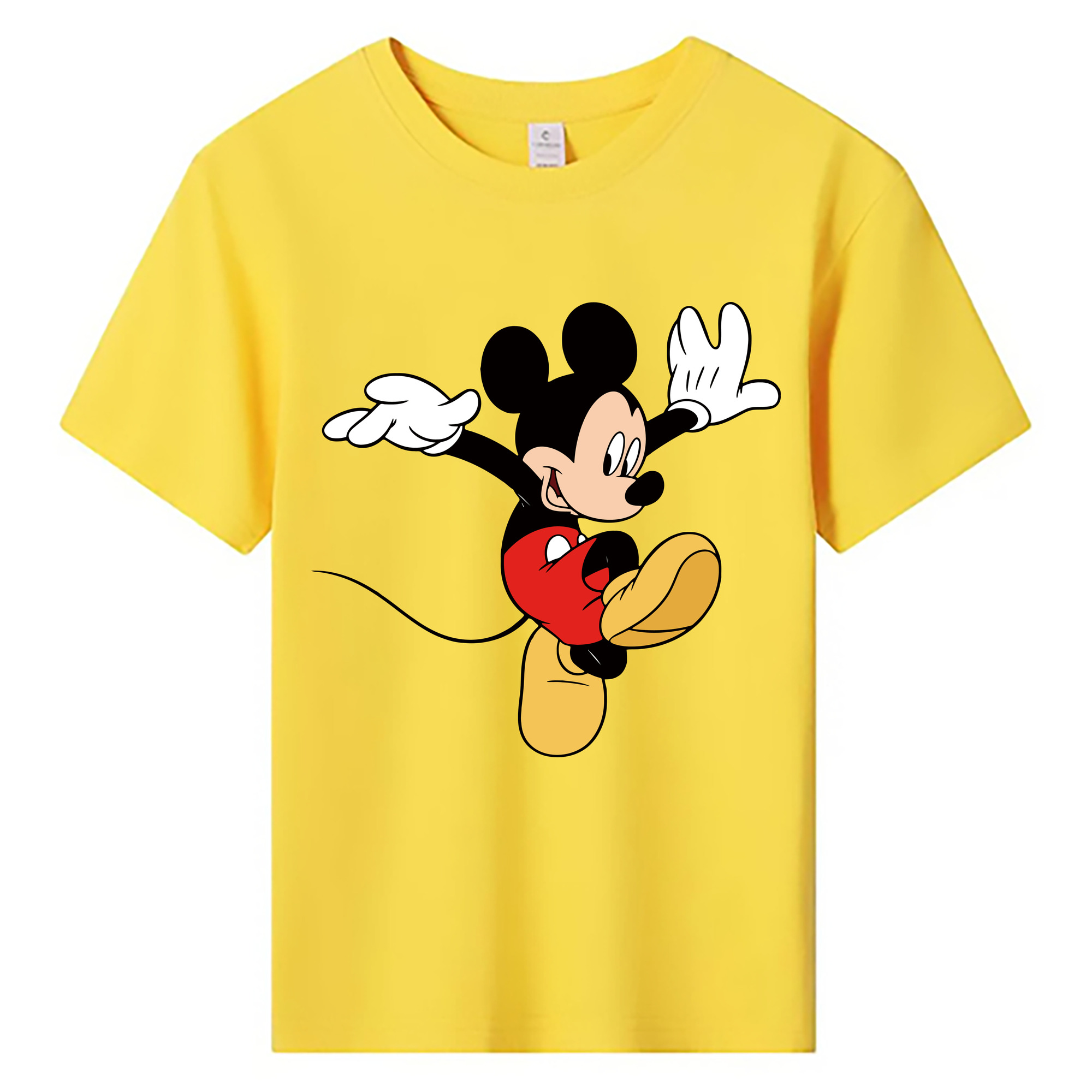 ミッキーマウス Mickey Mouse 綿100％キッズTシャツ（フロントプリント）