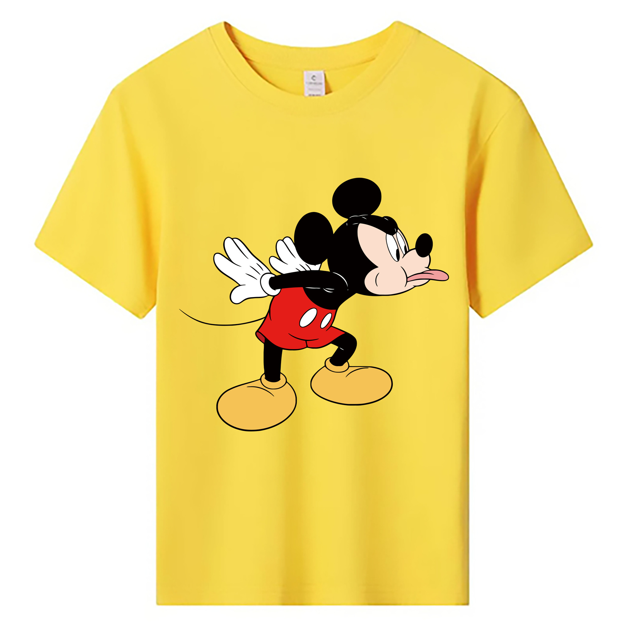 ミッキーマウス Mickey Mouse 綿100％キッズTシャツ（フロントプリント）