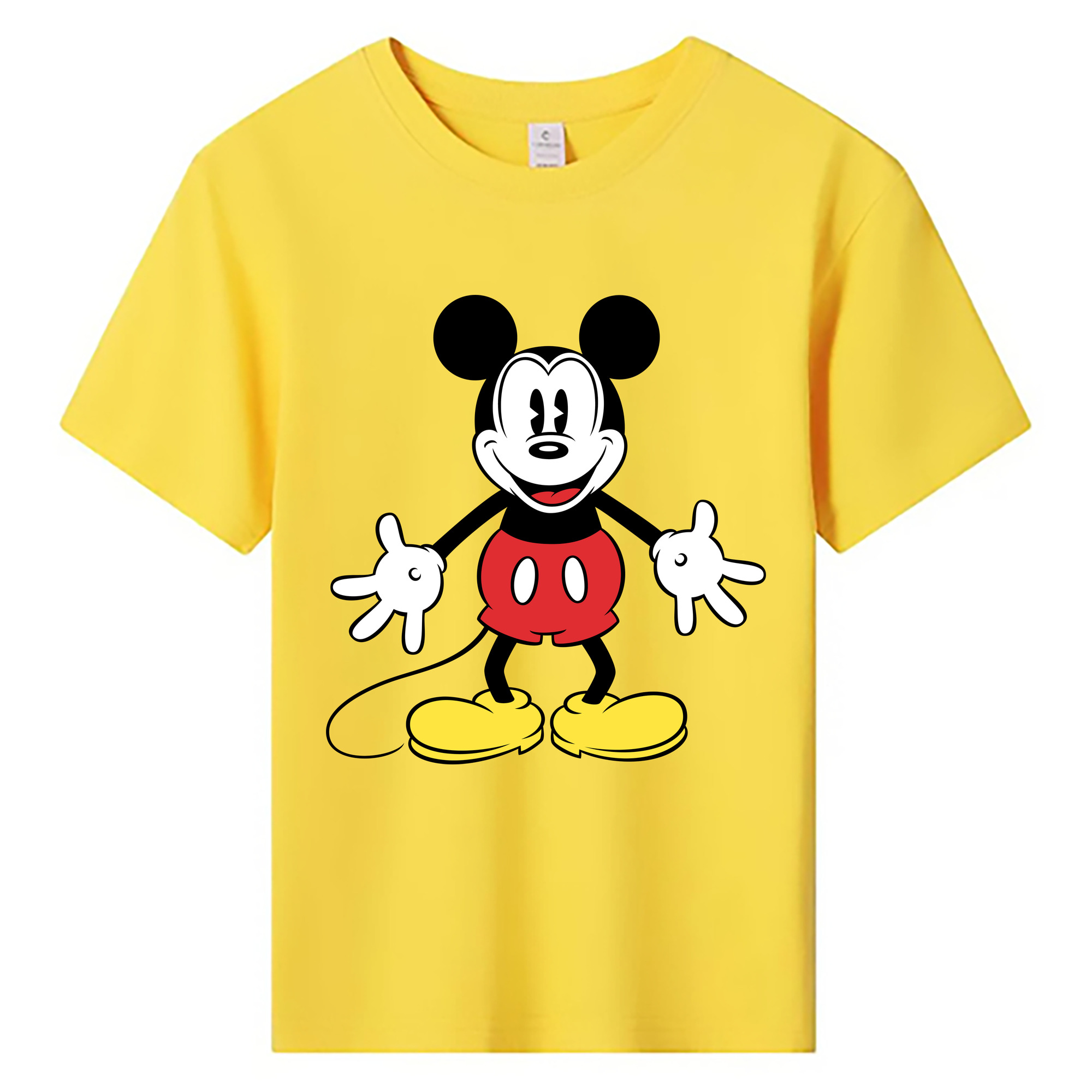 ミッキーマウス Mickey Mouse 綿100％キッズTシャツ（フロントプリント）