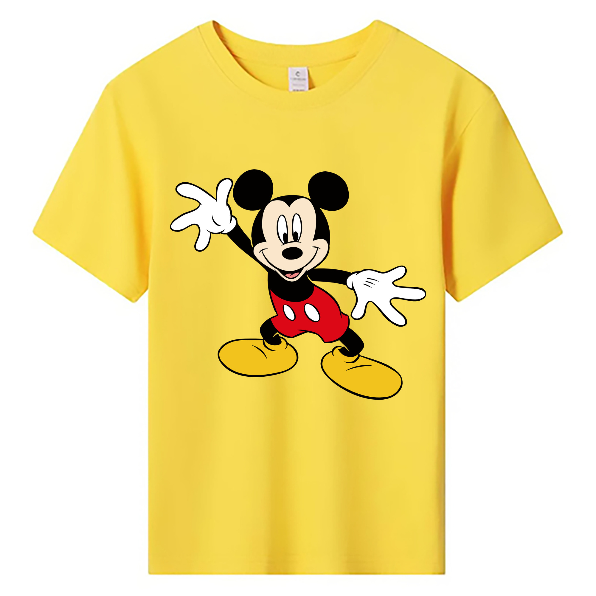 ミッキーマウス Mickey Mouse 綿100％キッズTシャツ（フロントプリント）