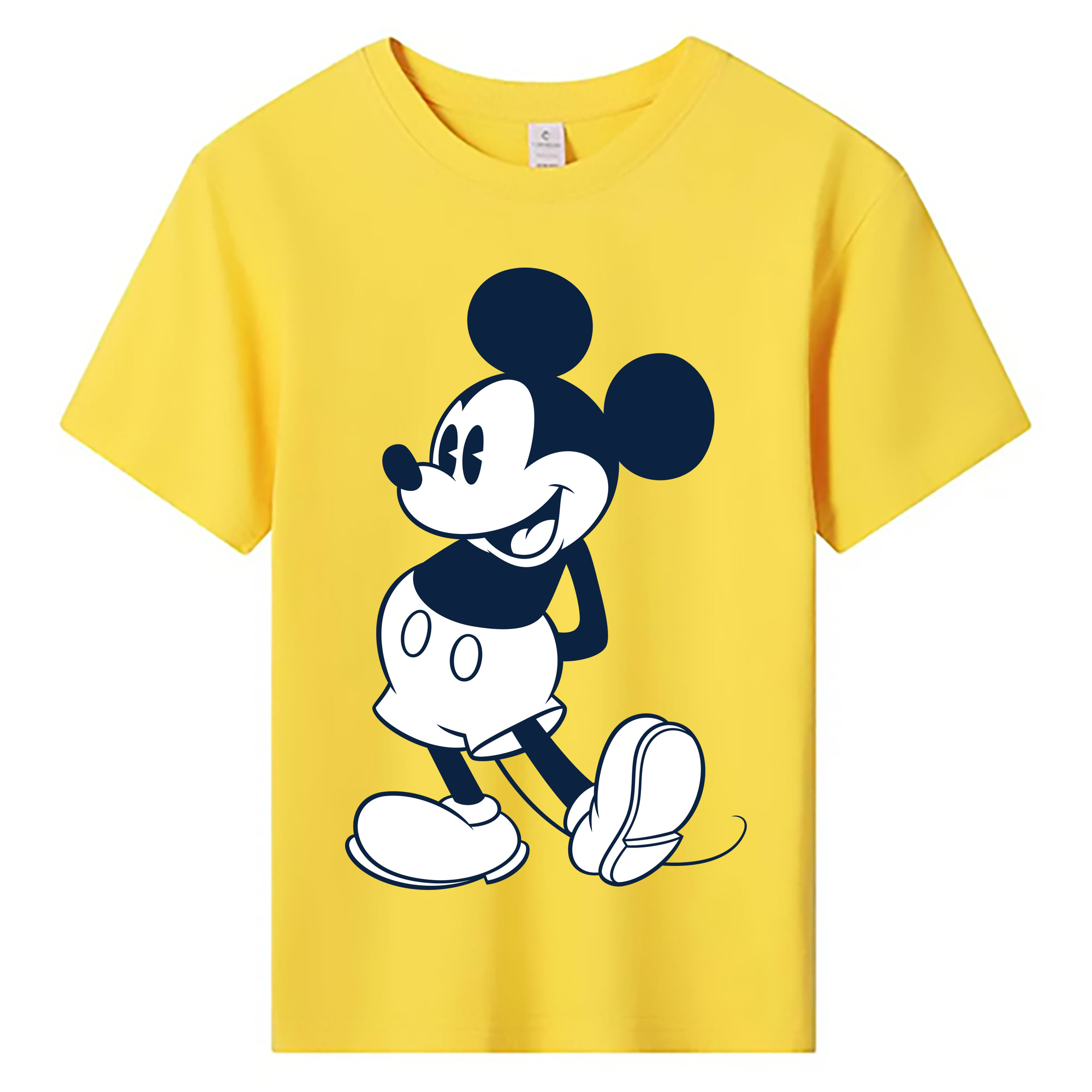 ミッキーマウス Mickey Mouse 綿100％キッズTシャツ（フロントプリント）