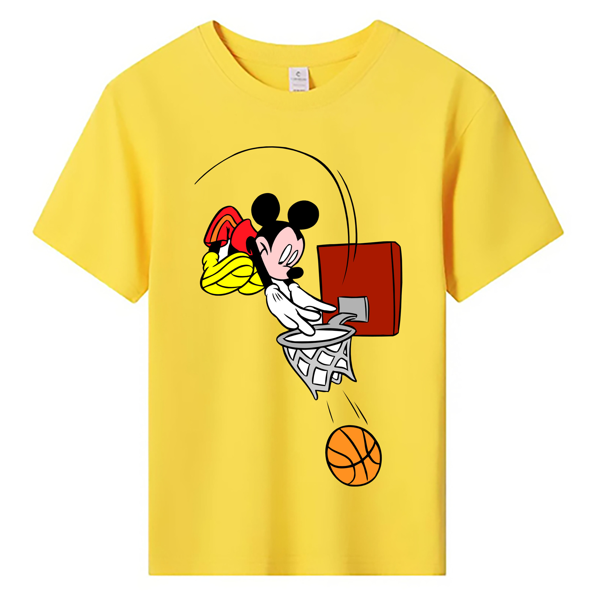 ミッキーマウス Mickey Mouse 綿100％キッズTシャツ（フロントプリント）