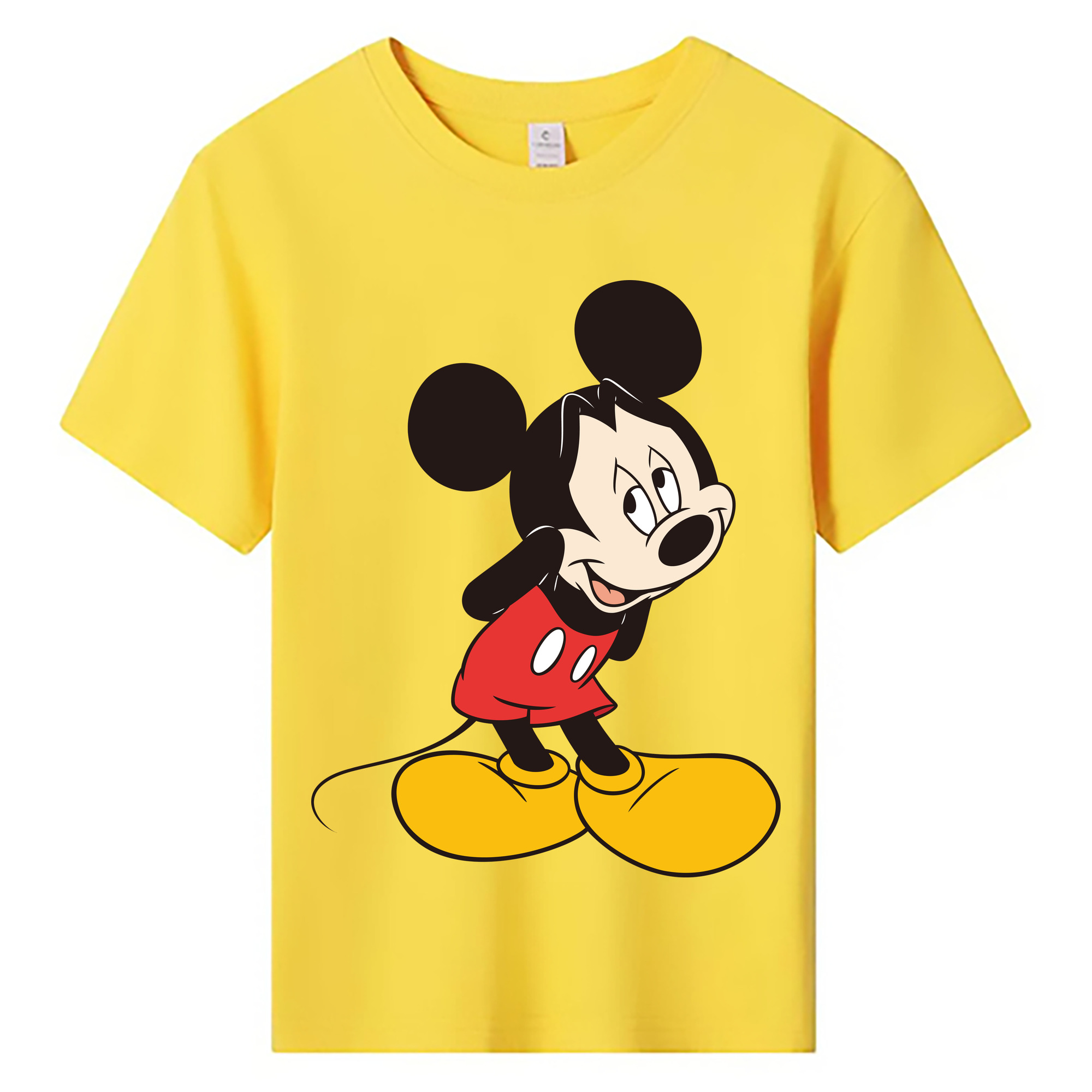 ミッキーマウス Mickey Mouse 綿100％キッズTシャツ（フロントプリント）