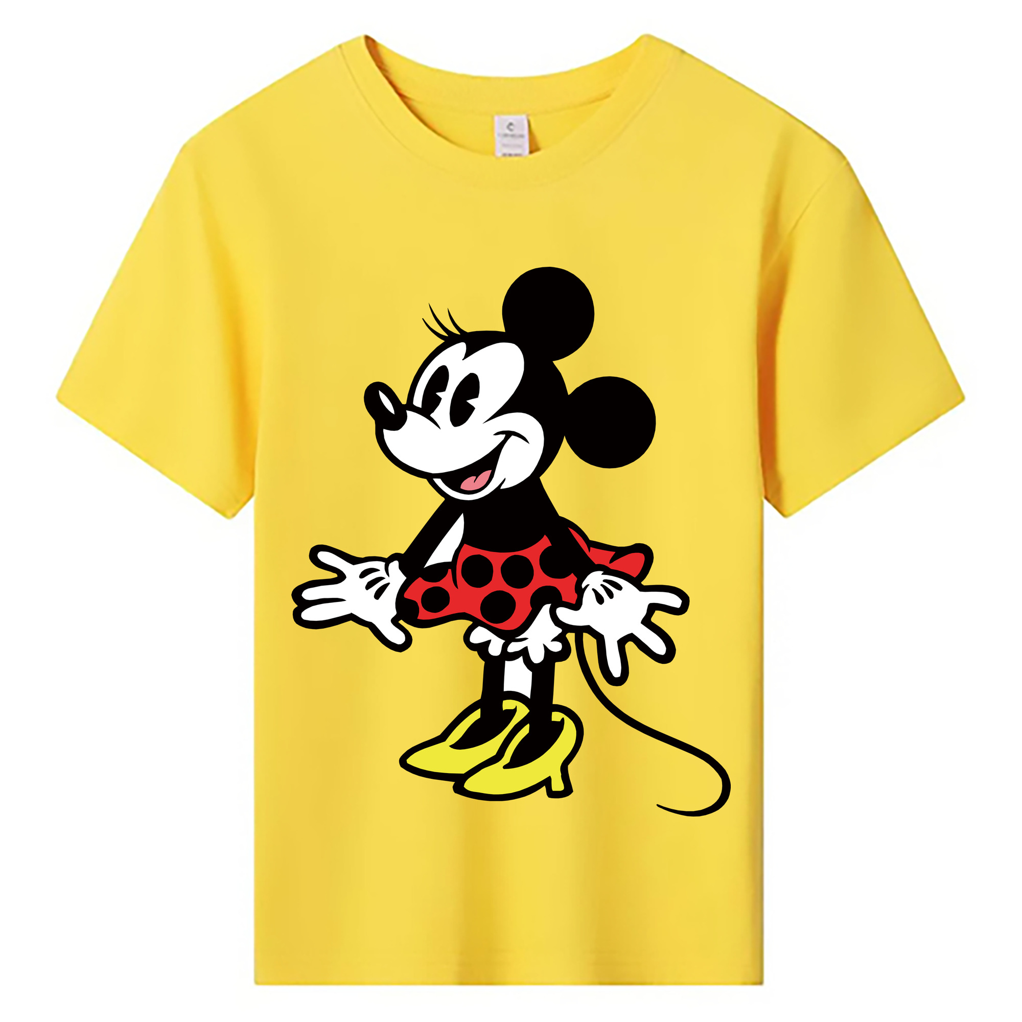 ミッキーマウス Mickey Mouse 綿100％キッズTシャツ（フロントプリント）