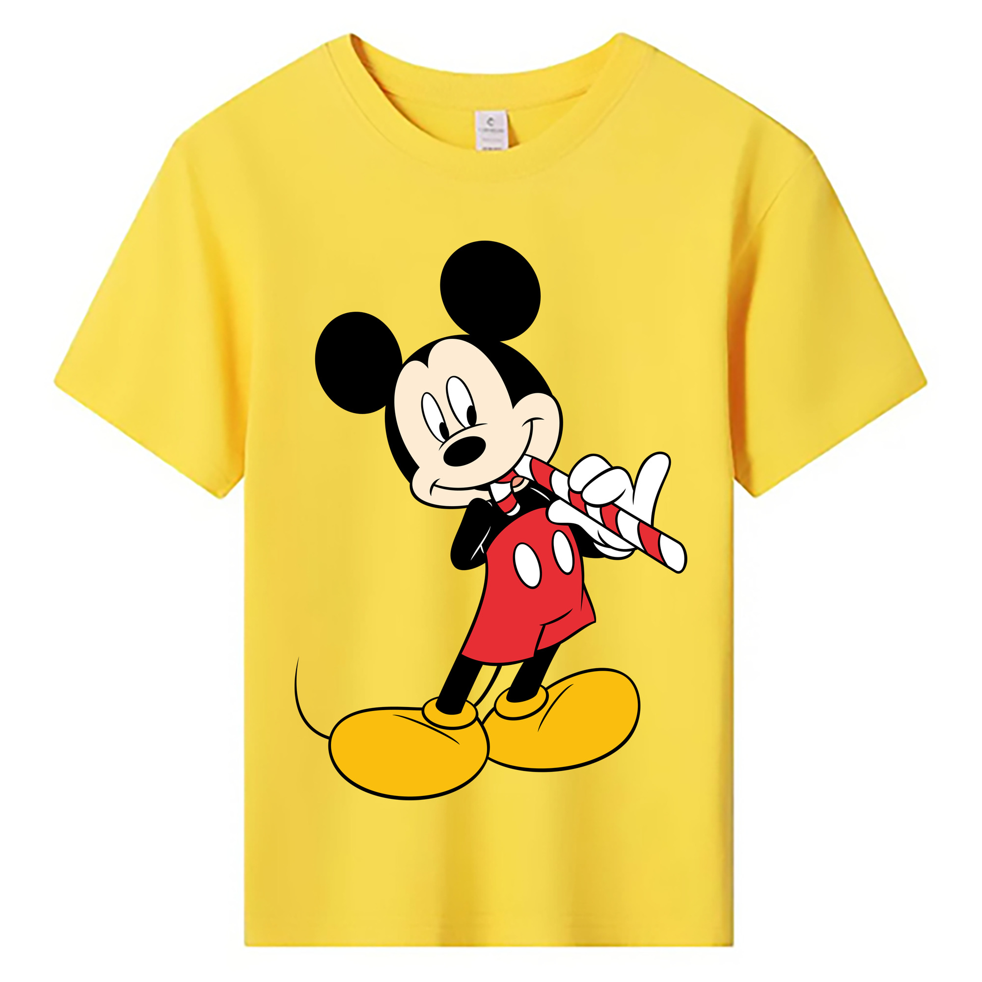 ミッキーマウス Mickey Mouse 綿100％キッズTシャツ（フロントプリント）