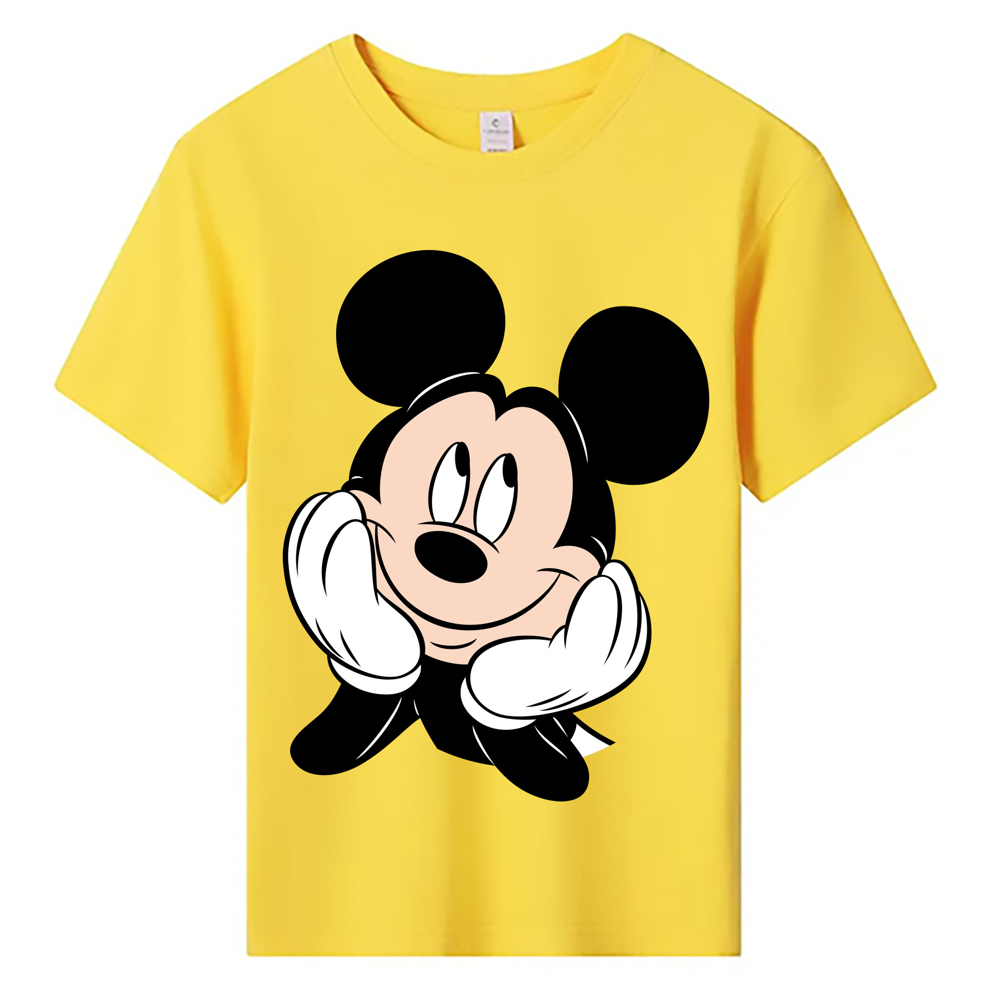 ミッキーマウス Mickey Mouse 綿100％キッズTシャツ（フロントプリント）