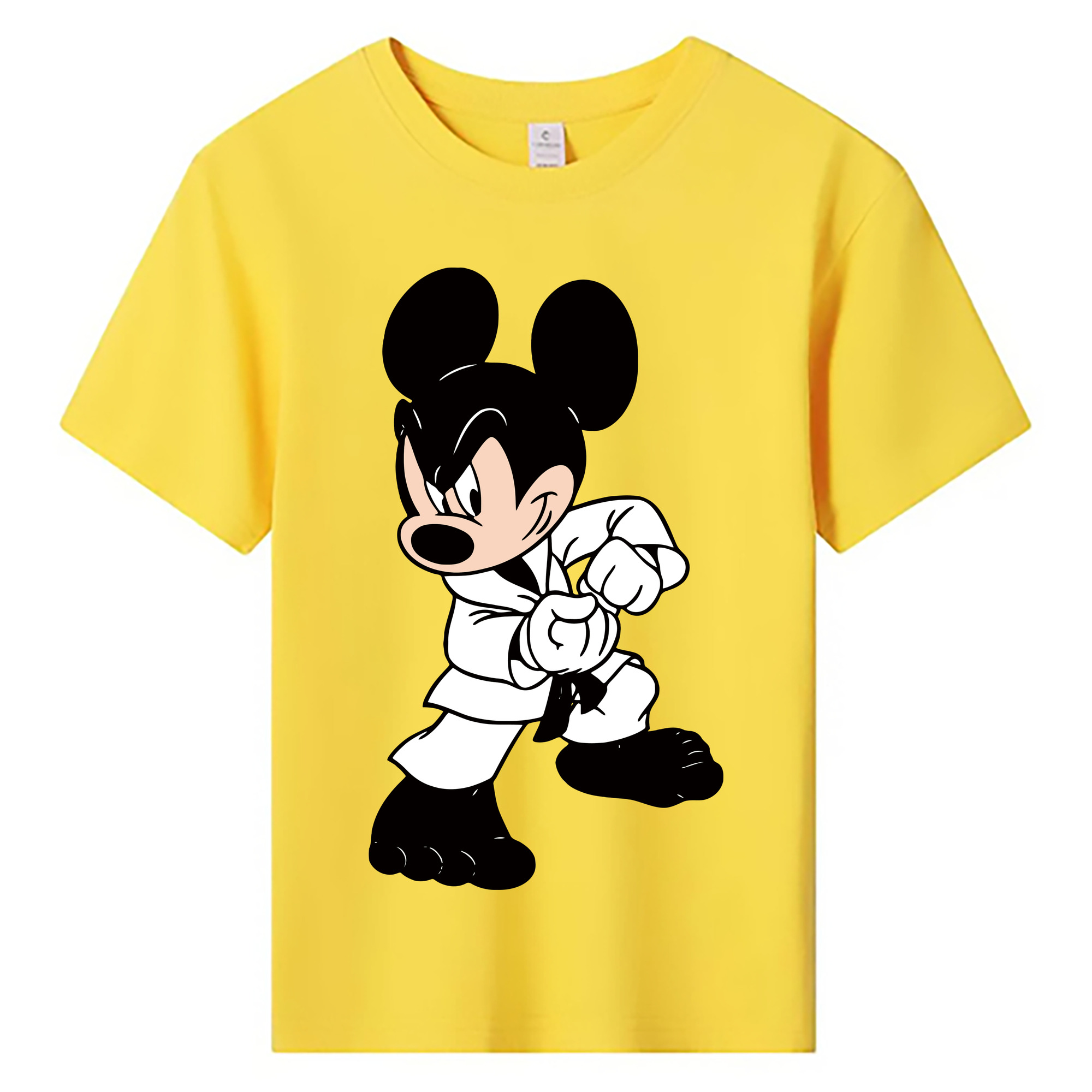 ミッキーマウス Mickey Mouse 綿100％キッズTシャツ（フロントプリント）