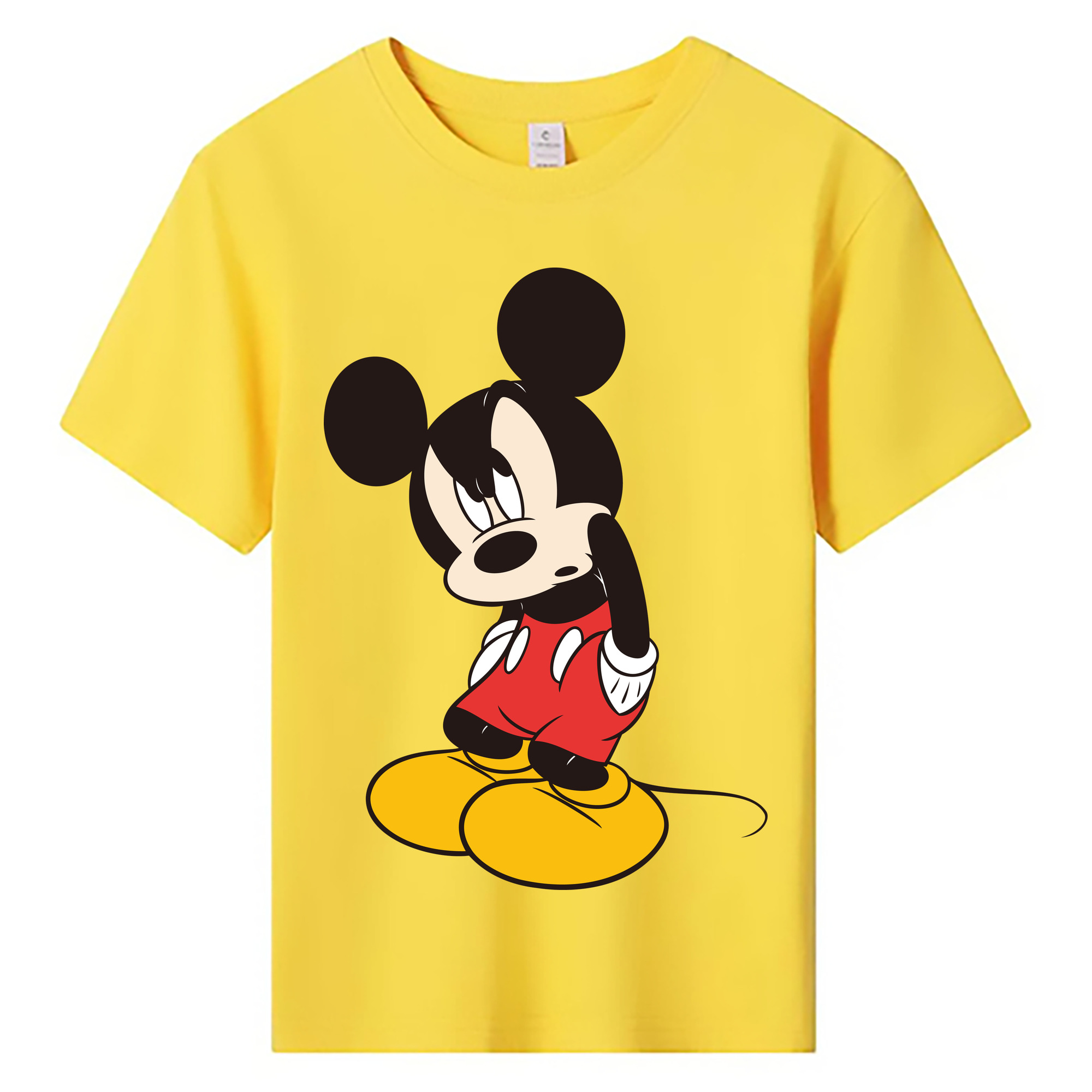ミッキーマウス Mickey Mouse 綿100％キッズTシャツ（フロントプリント）
