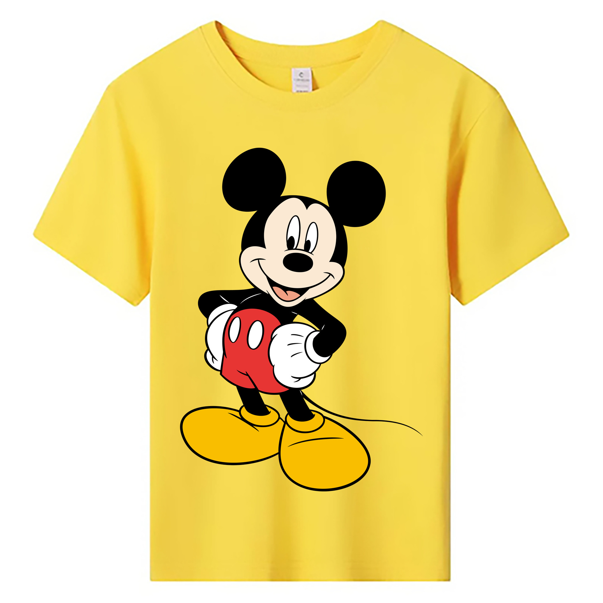 ミッキーマウス Mickey Mouse 綿100％キッズTシャツ（フロントプリント）