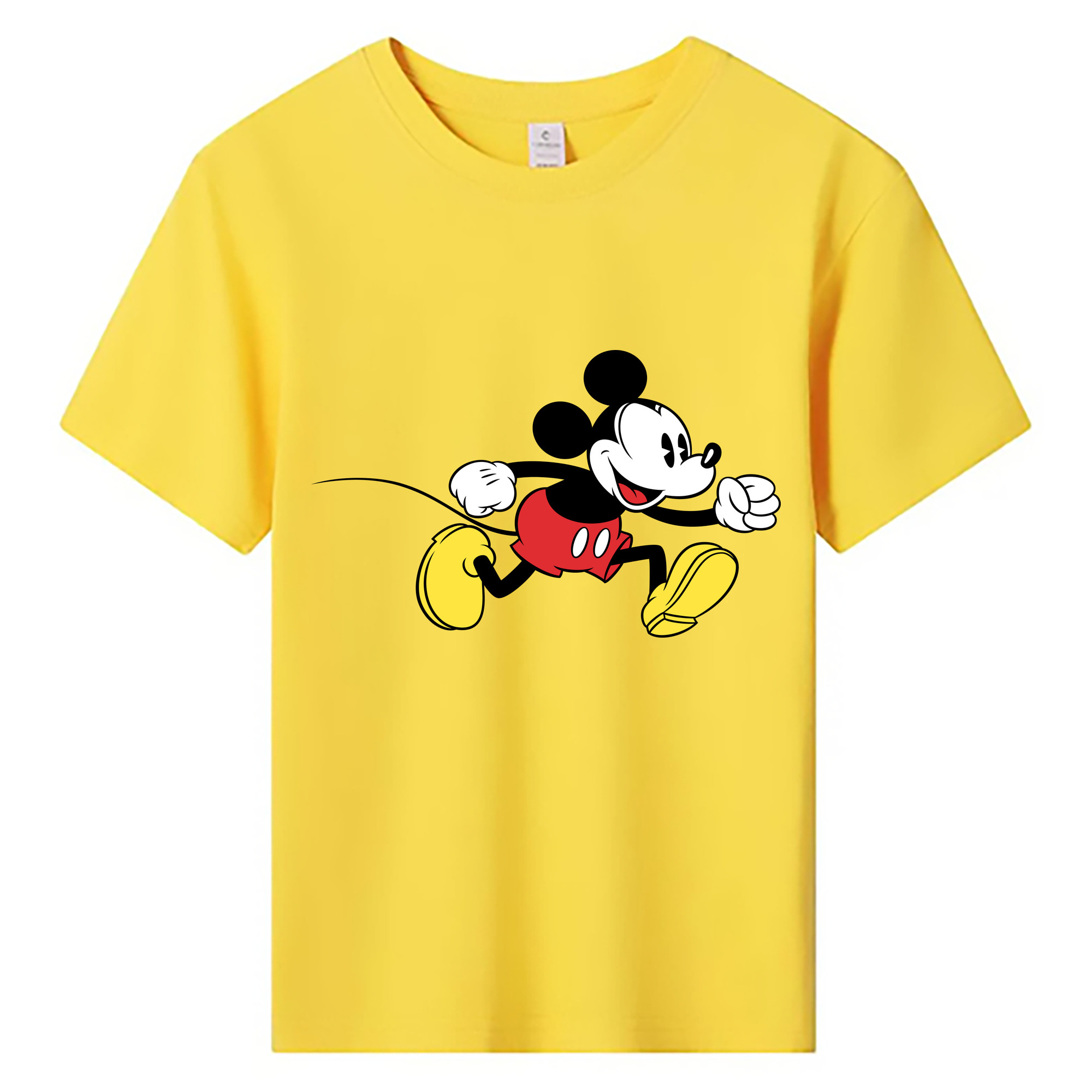 ミッキーマウス Mickey Mouse 綿100％キッズTシャツ（フロントプリント）