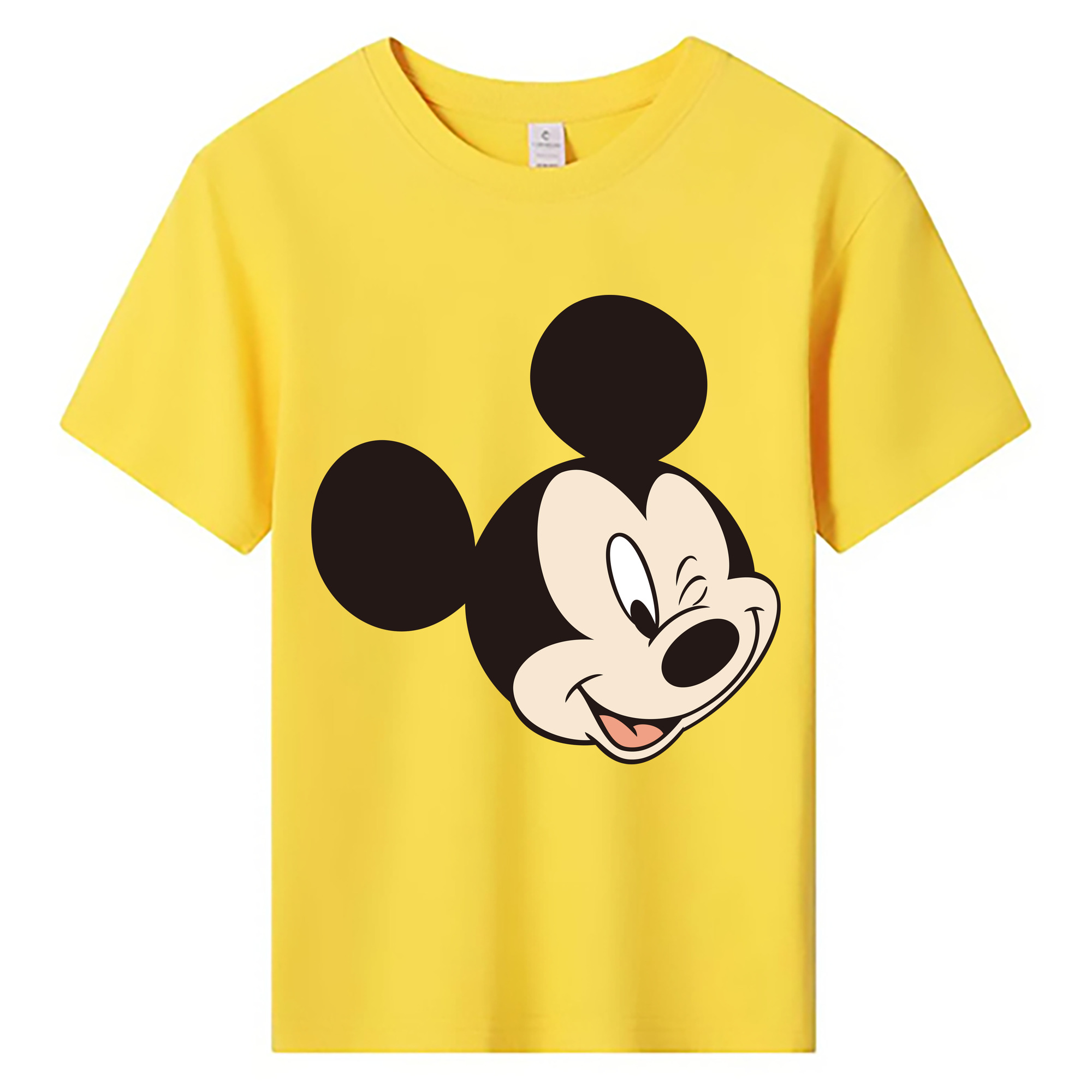 ミッキーマウス Mickey Mouse 綿100％キッズTシャツ（フロントプリント）