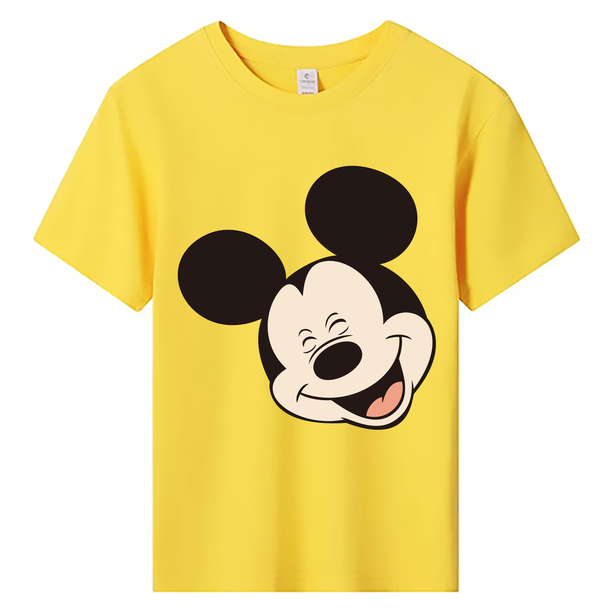ミッキーマウス Mickey Mouse 綿100％キッズTシャツ（フロントプリント）