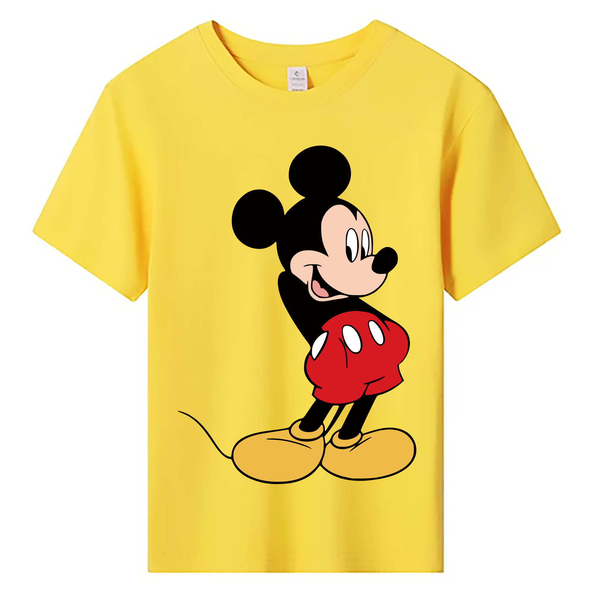 ミッキーマウス Mickey Mouse 綿100％キッズTシャツ（フロントプリント）