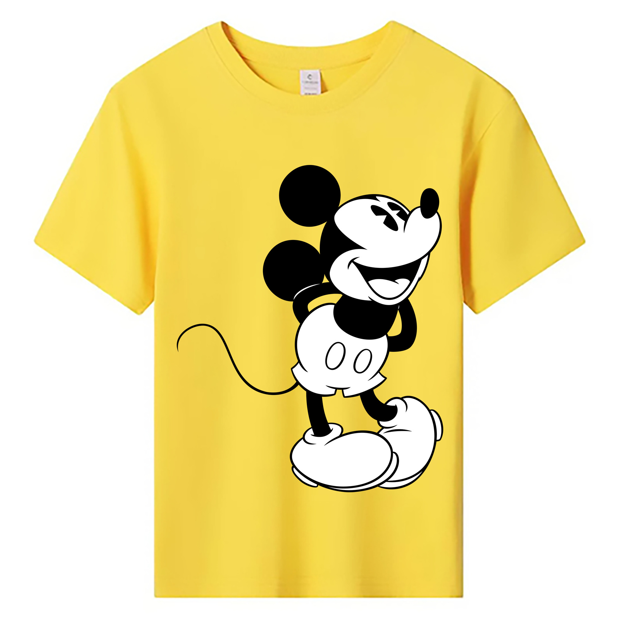 ミッキーマウス Mickey Mouse 綿100％キッズTシャツ（フロントプリント）