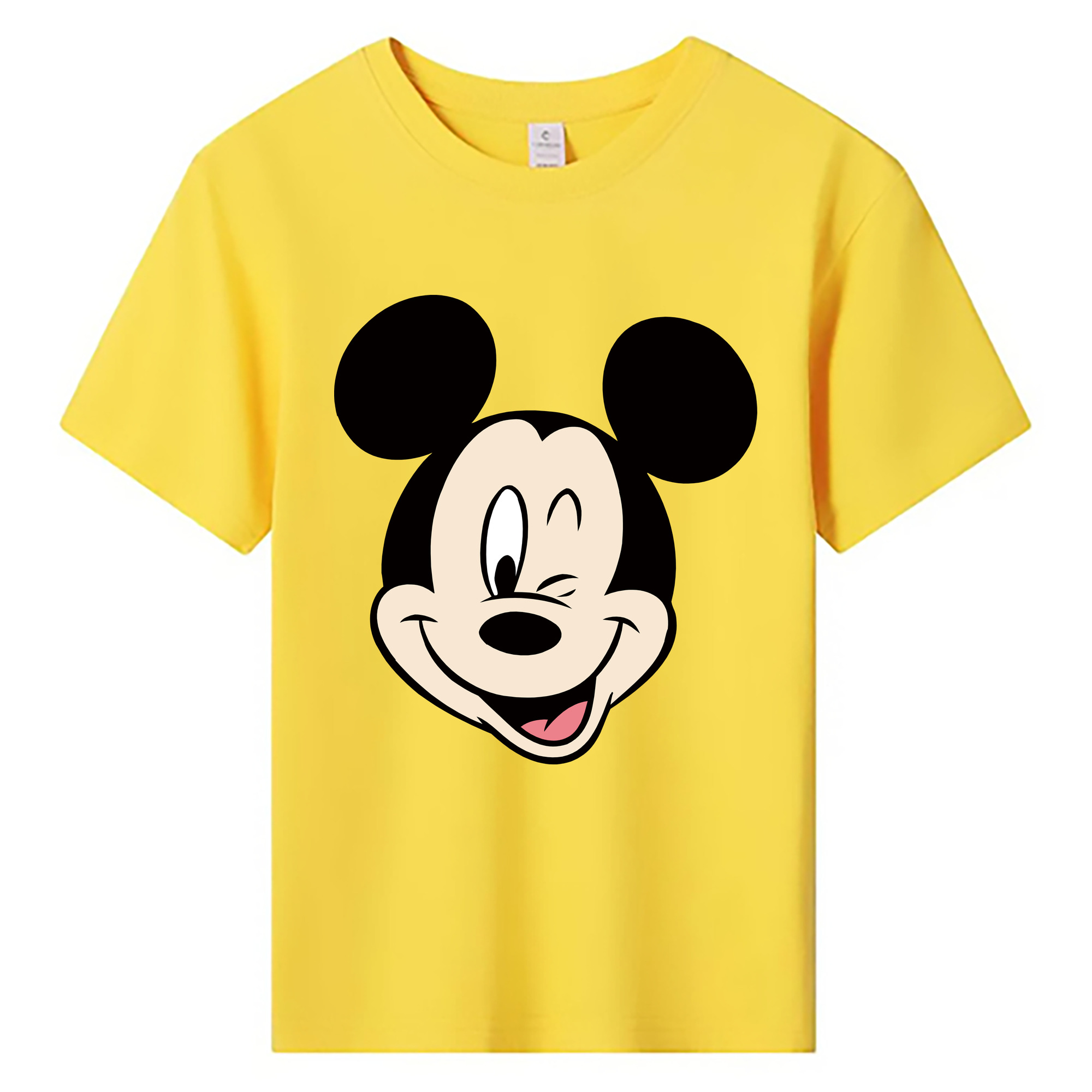 ミッキーマウス Mickey Mouse 綿100％キッズTシャツ（フロントプリント）