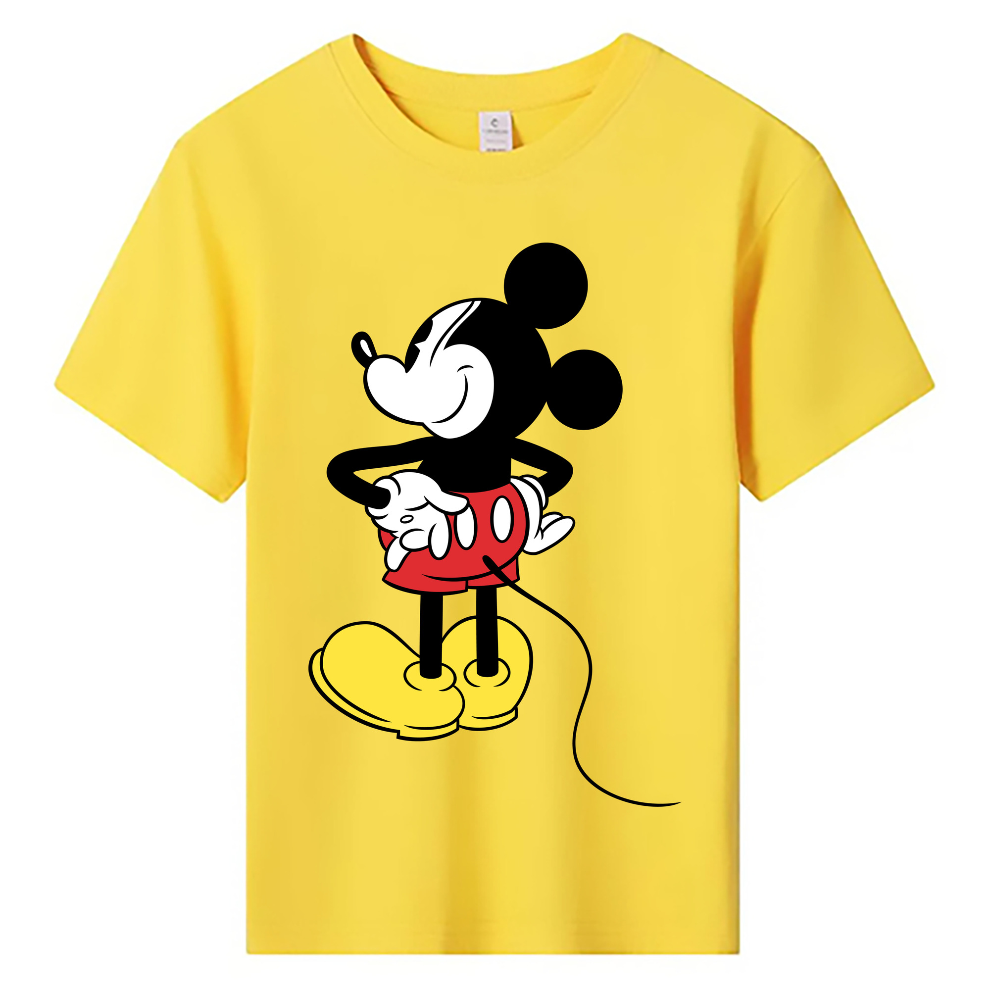ミッキーマウス Mickey Mouse 綿100％キッズTシャツ（フロントプリント）