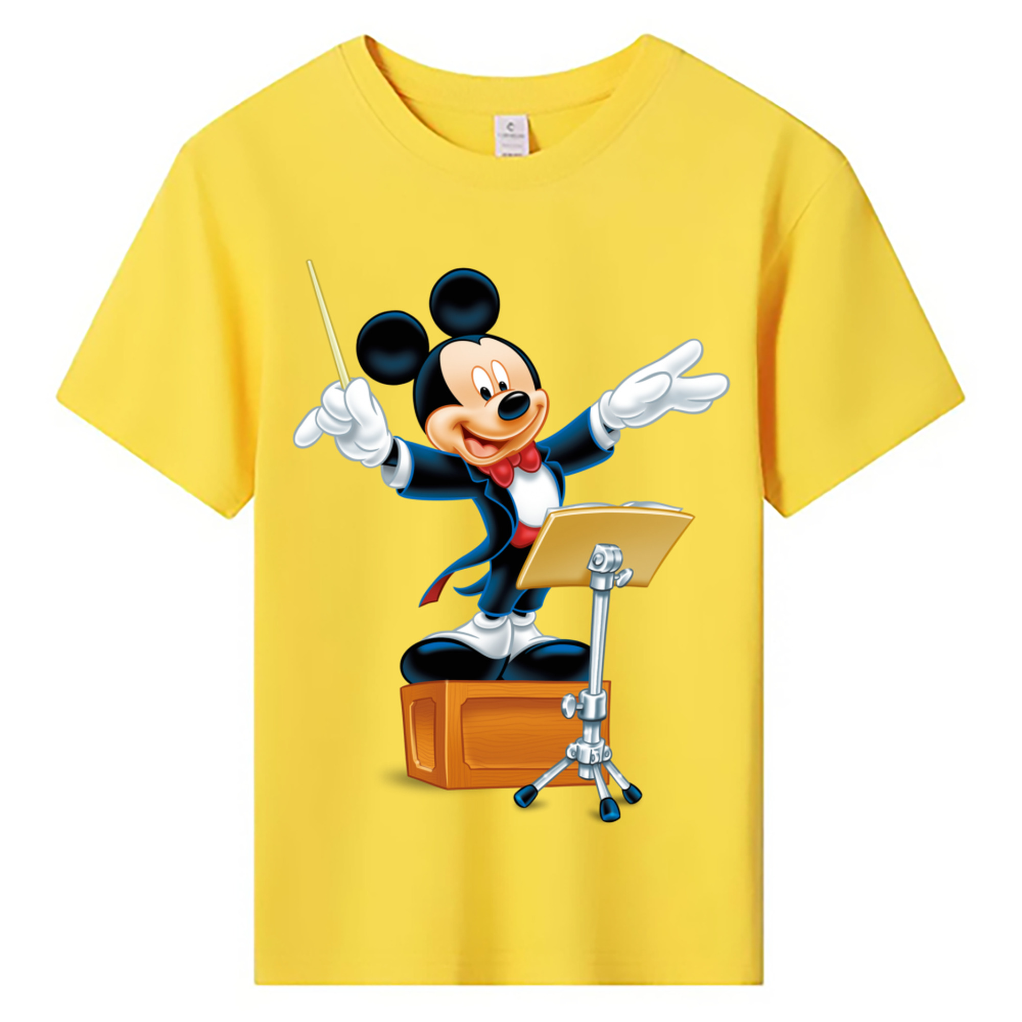 ミッキーマウス Mickey Mouse 綿100％キッズTシャツ（フロントプリント）