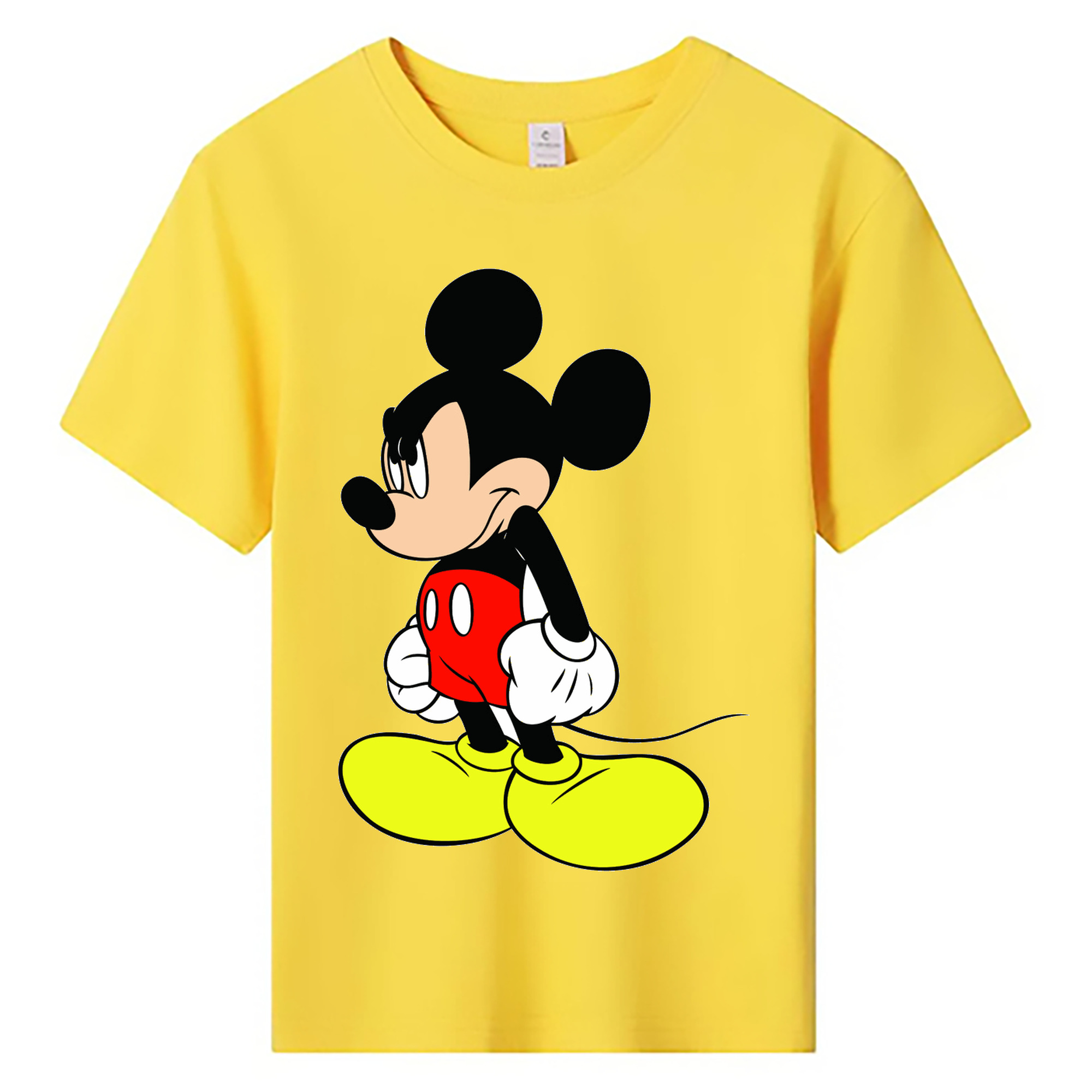 ミッキーマウス Mickey Mouse 綿100％キッズTシャツ（フロントプリント）