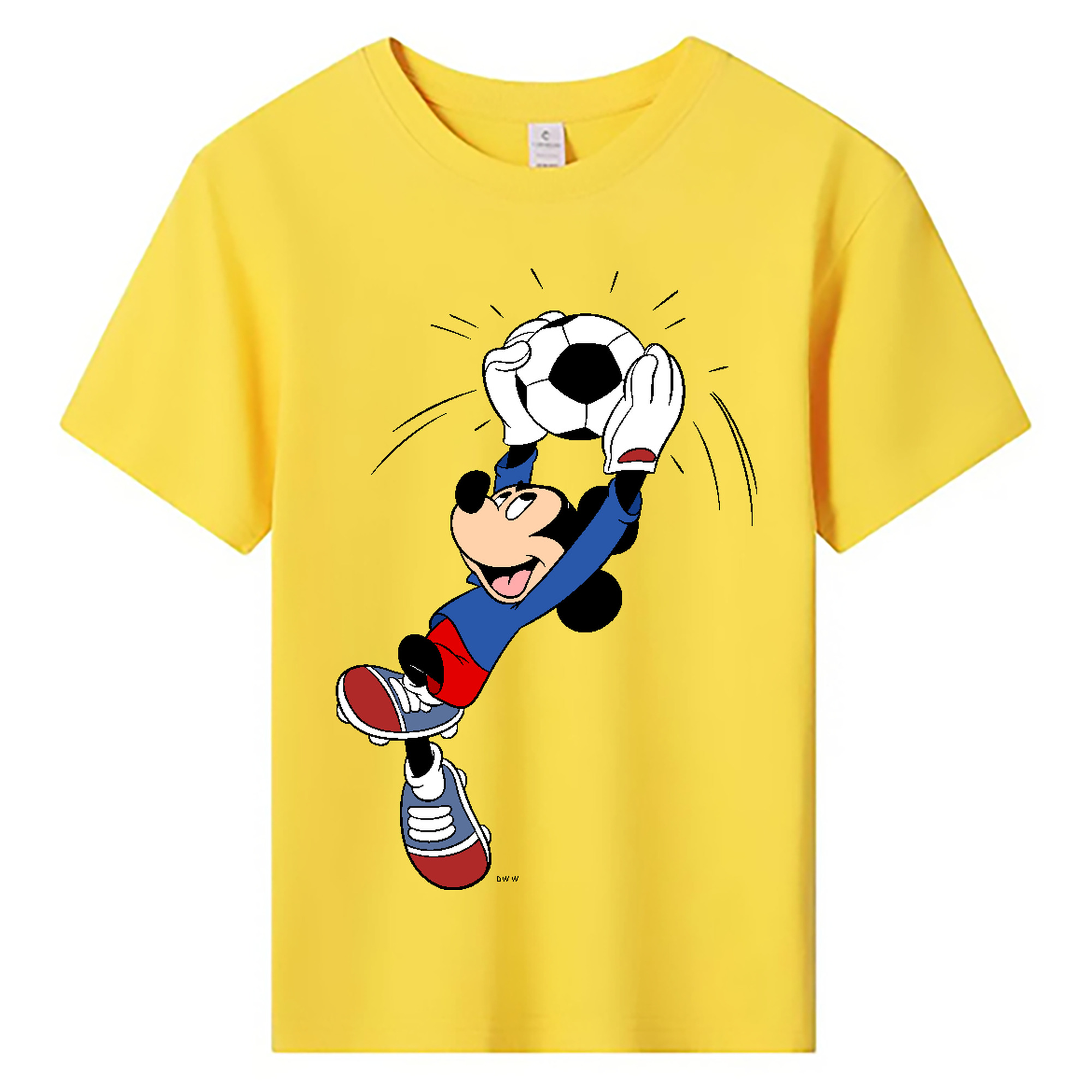 ミッキーマウス Mickey Mouse 綿100％キッズTシャツ（フロントプリント）