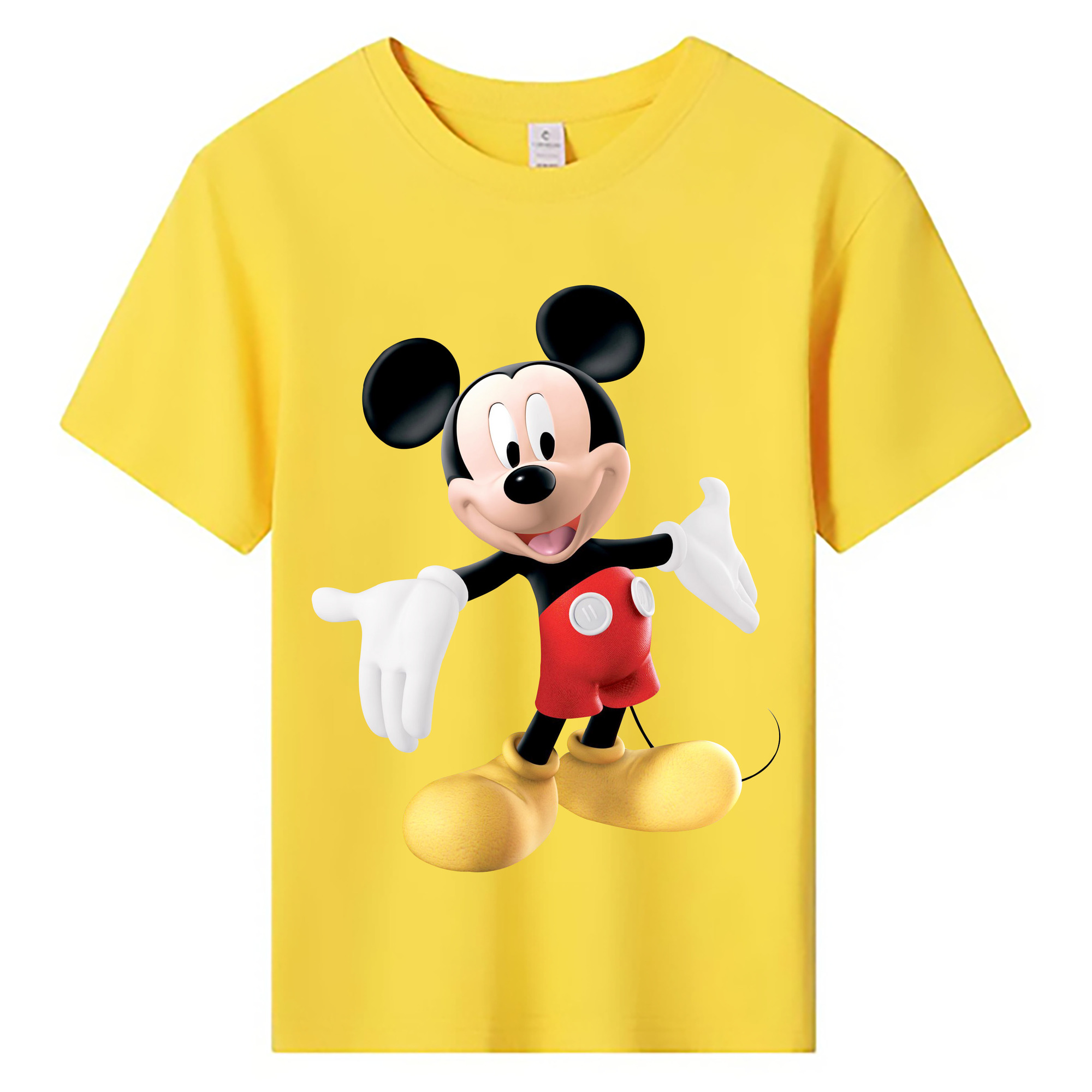 （画像用） ミッキーマウス Mickey Mouse 綿100％キッズTシャツ（フロントプリント）