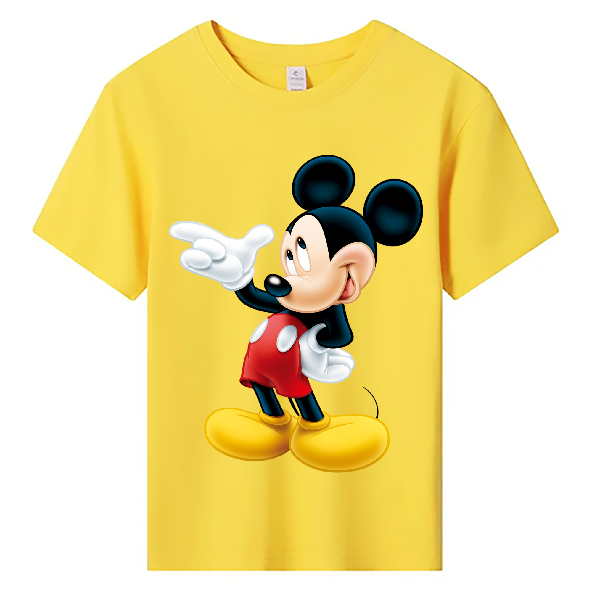ミッキーマウス Mickey Mouse 綿100％キッズTシャツ（フロントプリント）