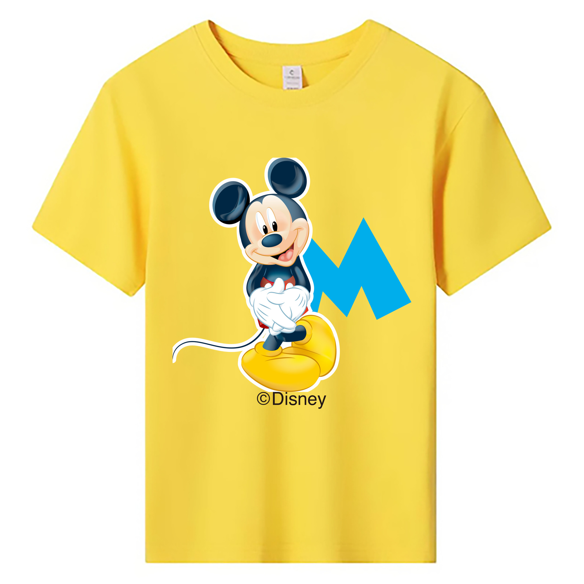 ミッキーマウス Mickey Mouse 綿100％キッズTシャツ（フロントプリント）