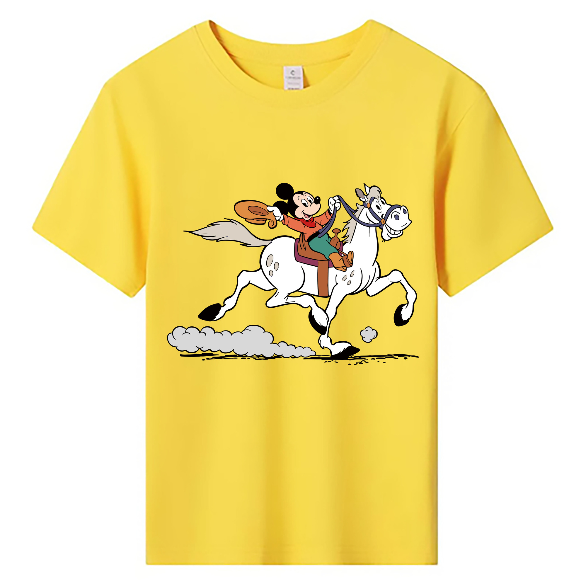 （画像用） ミッキーマウス Mickey Mouse 綿100％キッズTシャツ（フロントプリント）
