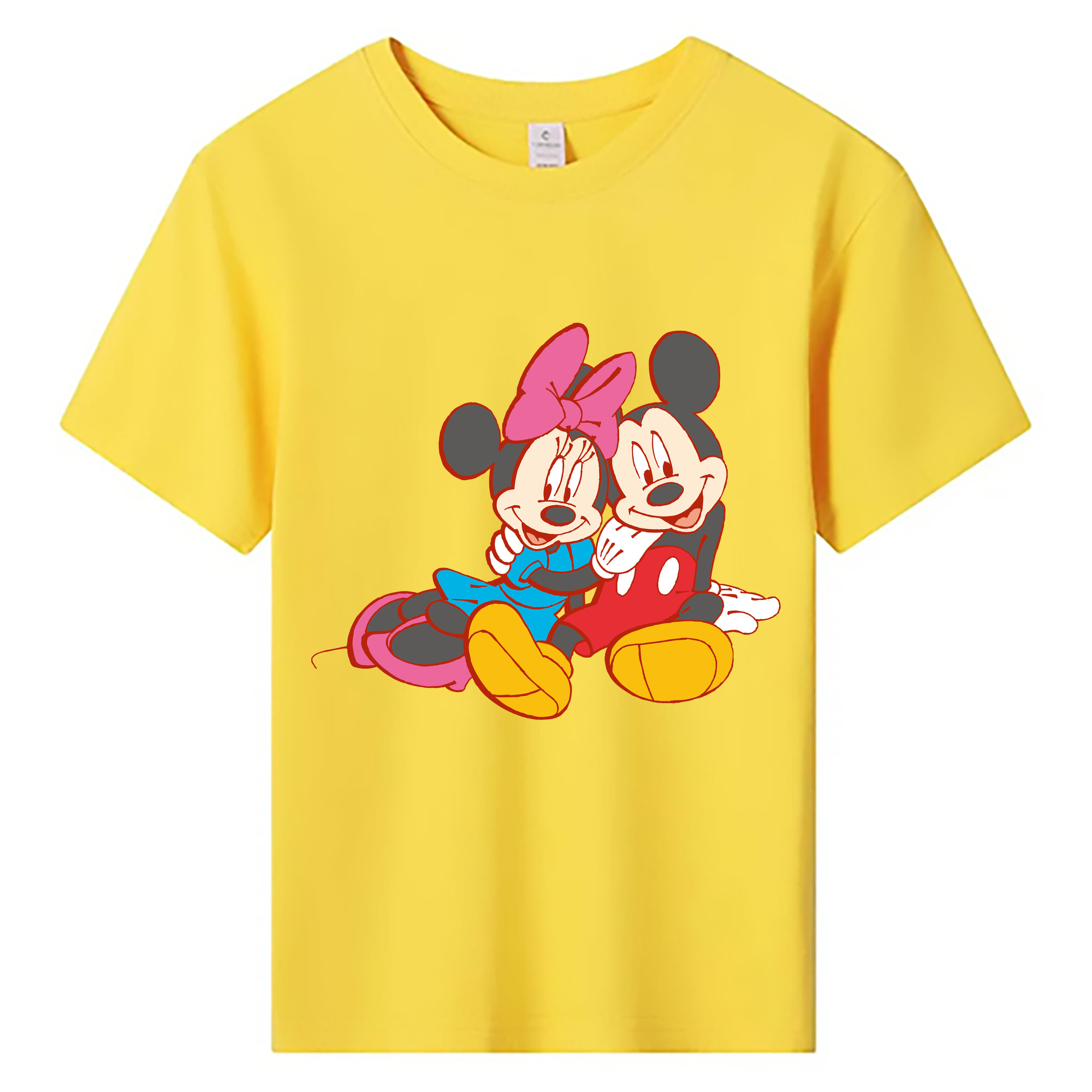 ミッキーマウス Mickey Mouse 綿100％キッズTシャツ（フロントプリント）