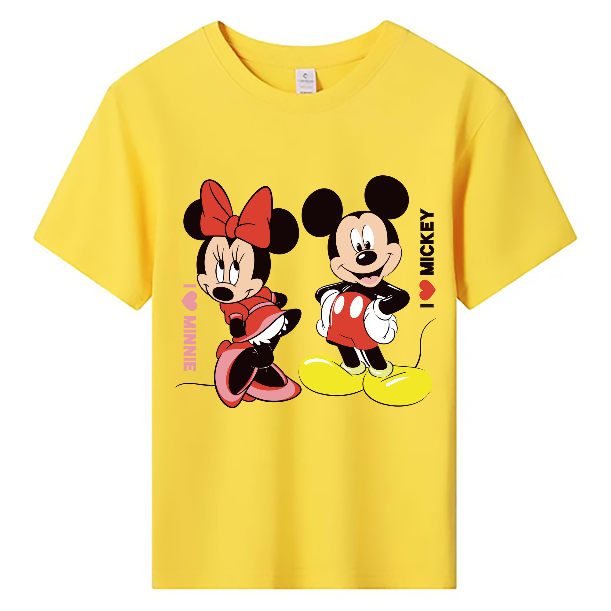 ミッキーマウス Mickey Mouse 綿100％キッズTシャツ（フロントプリント）