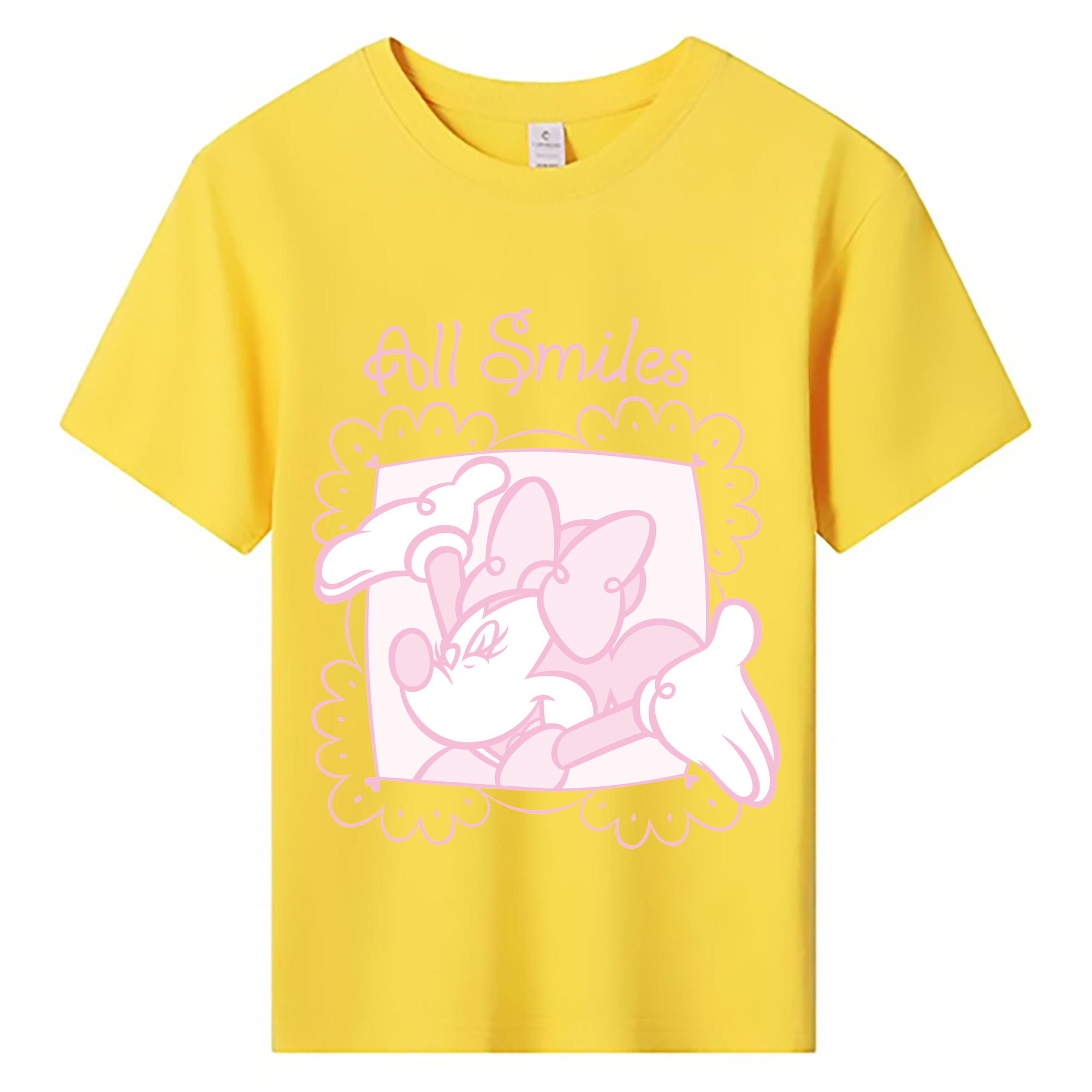 （画像用） ミッキーマウス Mickey Mouse 綿100％キッズTシャツ（フロントプリント）