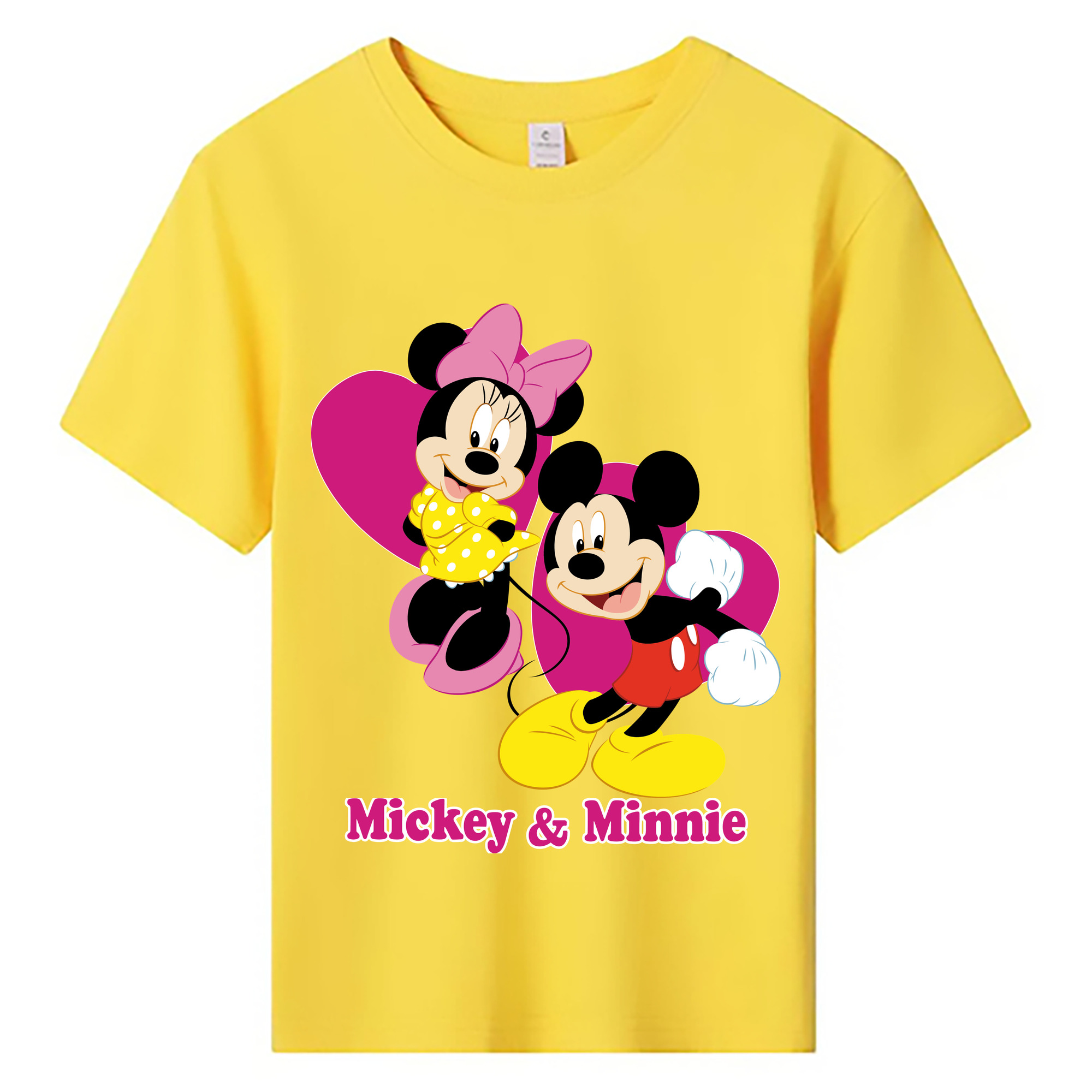 ミッキーマウス Mickey Mouse 綿100％キッズTシャツ（フロントプリント）
