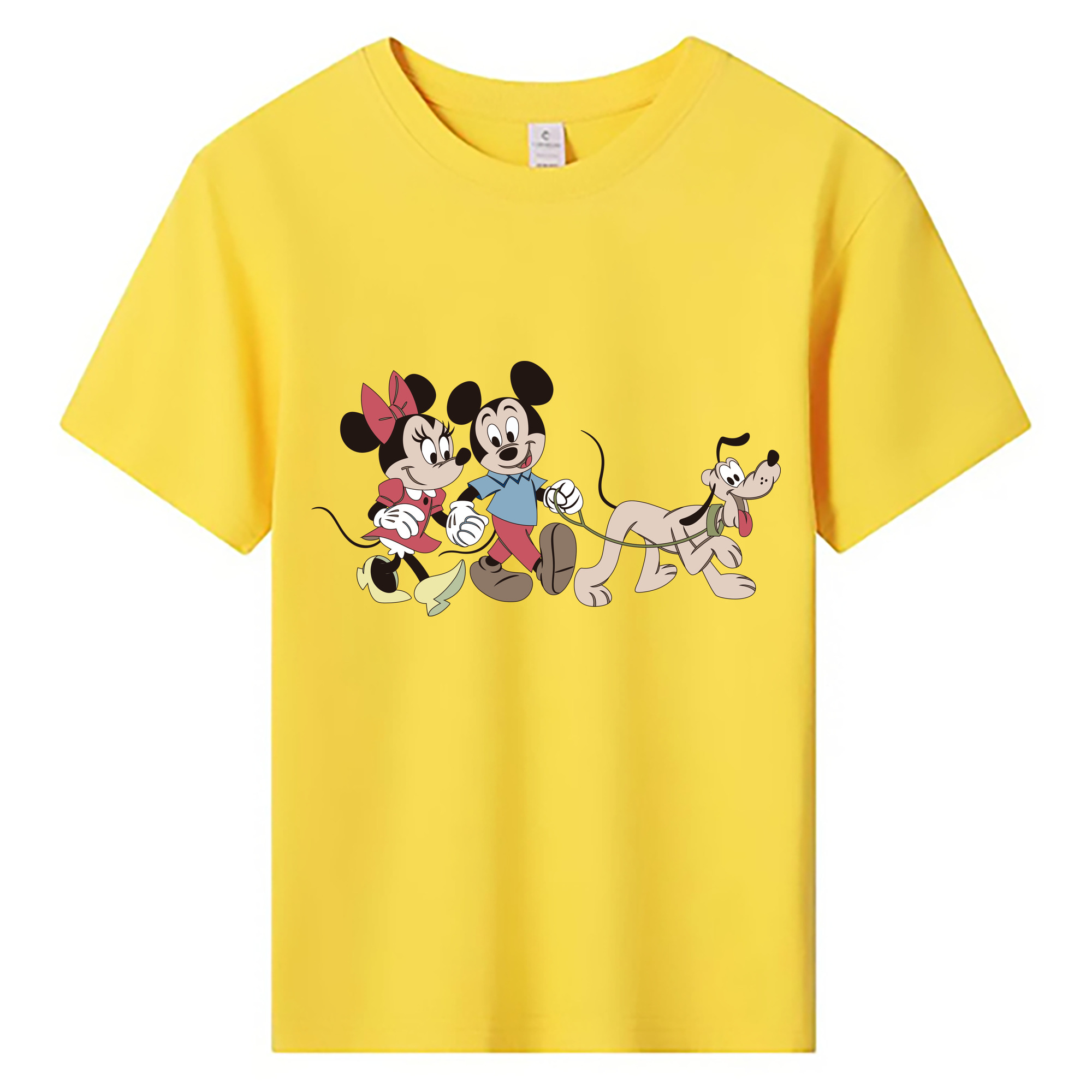 ミッキーマウス Mickey Mouse 綿100％キッズTシャツ（フロントプリント）