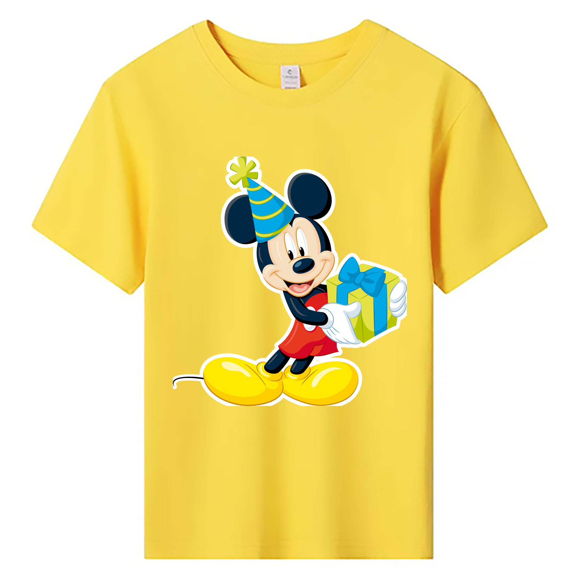 ミッキーマウス Mickey Mouse 綿100％キッズTシャツ（フロントプリント）
