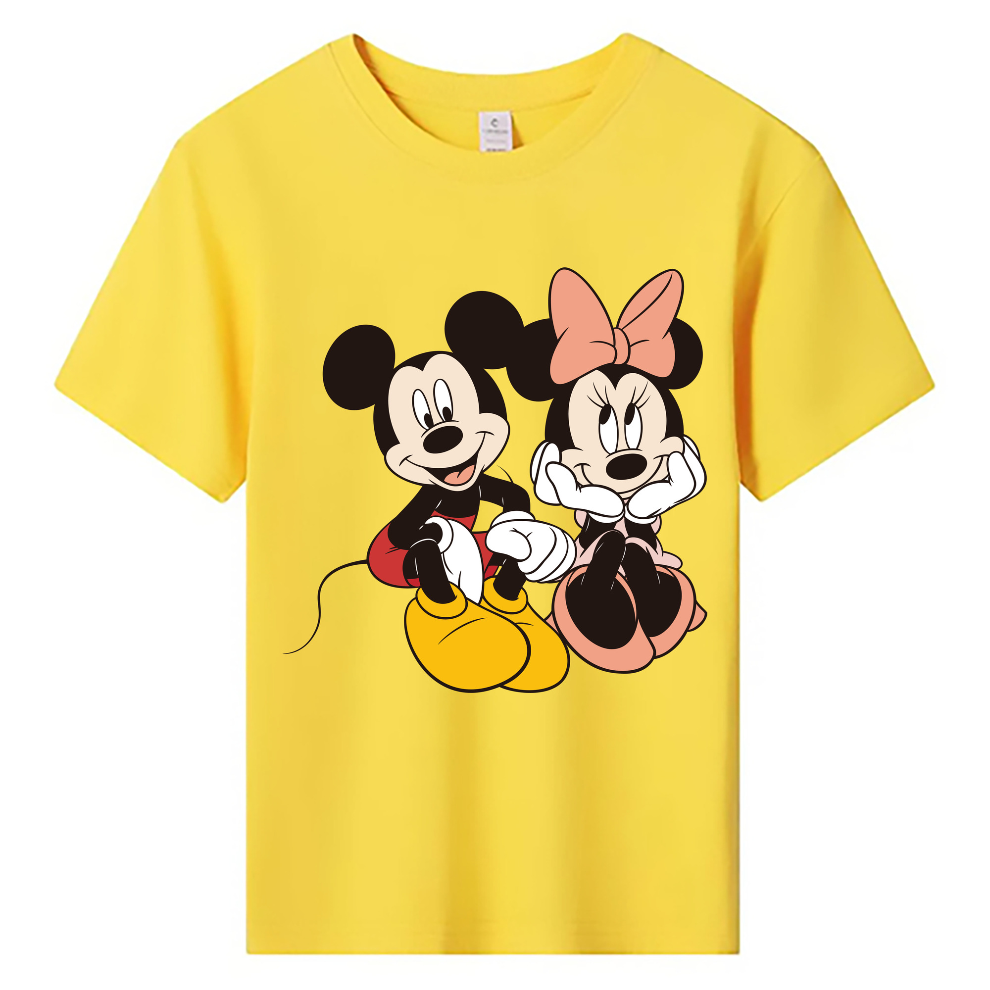 ミッキーマウス Mickey Mouse 綿100％キッズTシャツ（フロントプリント）