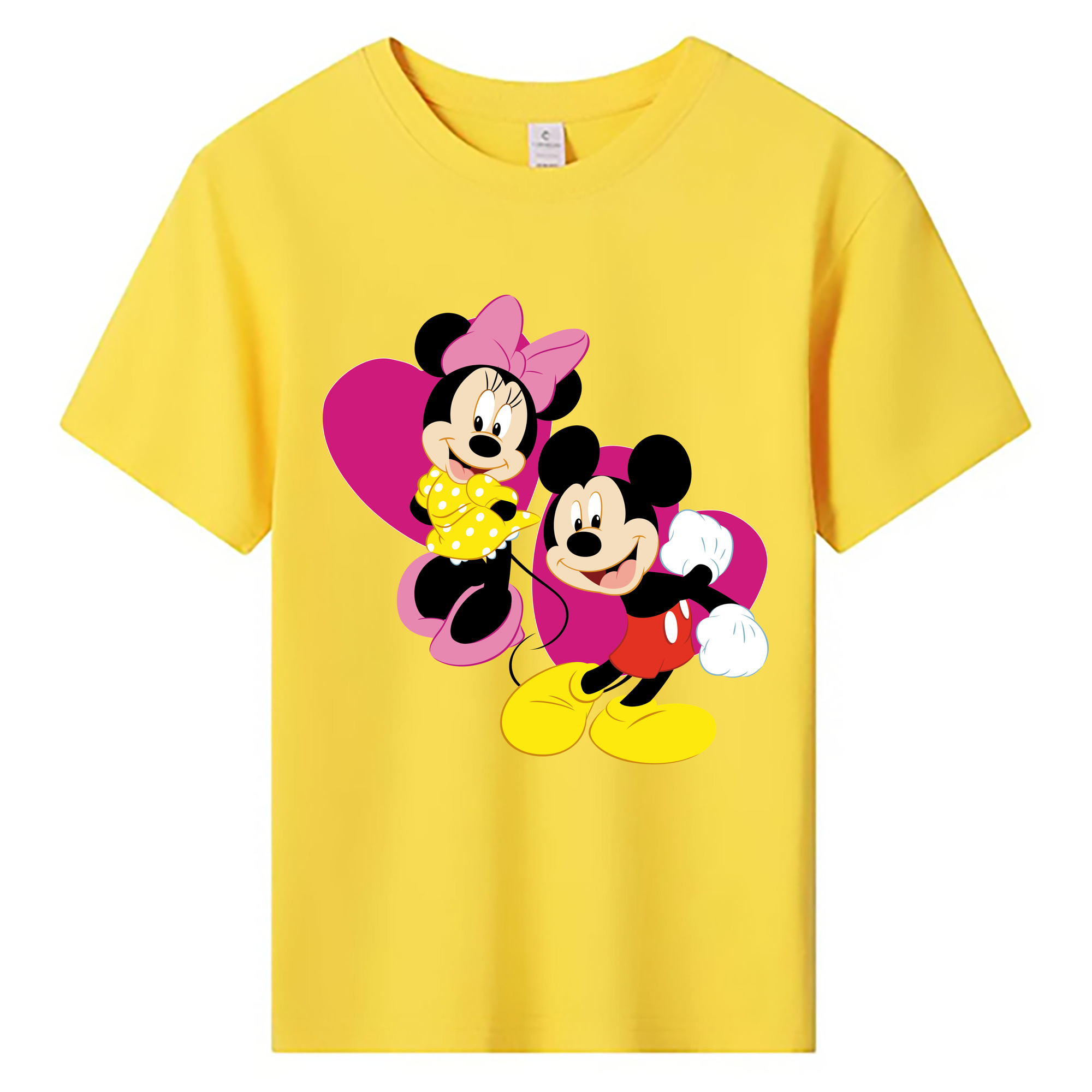 ミッキーマウス Mickey Mouse 綿100％キッズTシャツ（フロントプリント）