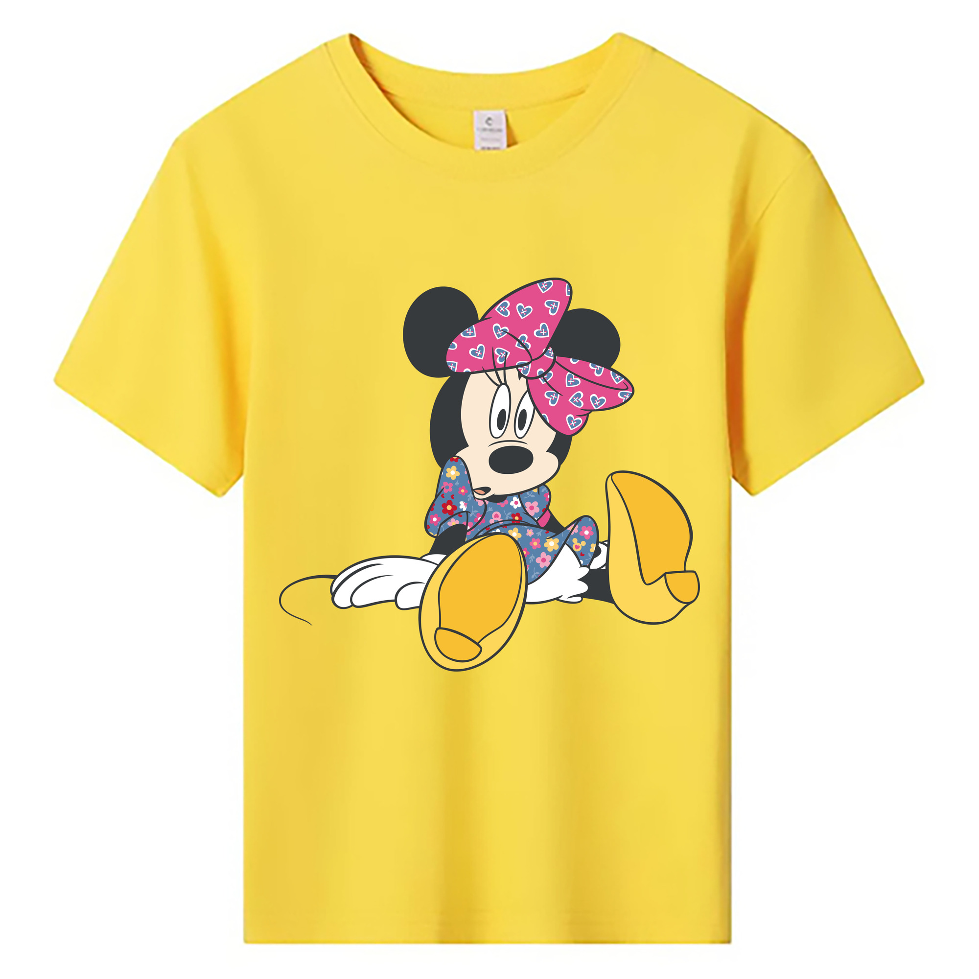 ミッキーマウス Mickey Mouse 綿100％キッズTシャツ（フロントプリント）