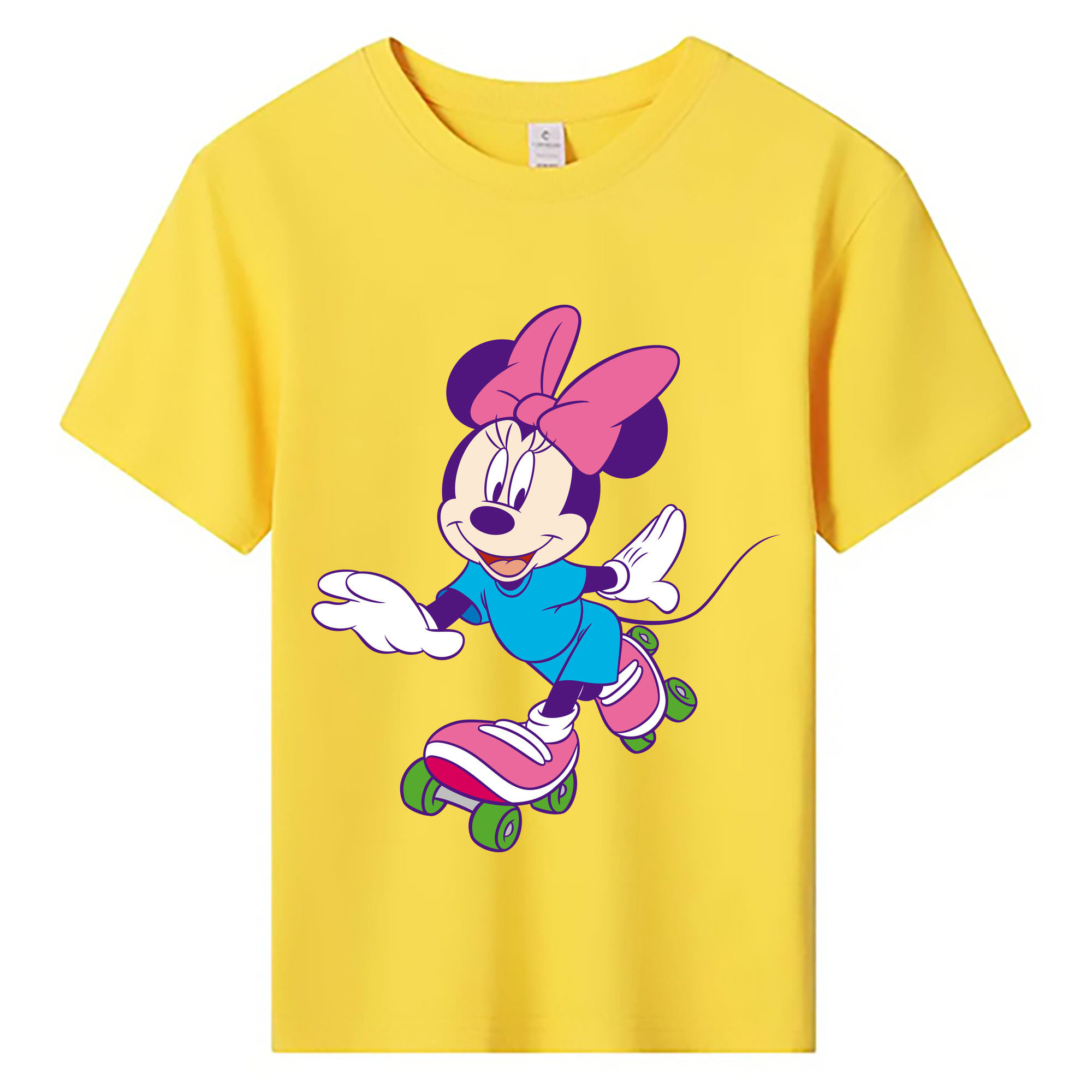 ミッキーマウス Mickey Mouse 綿100％キッズTシャツ（フロントプリント）