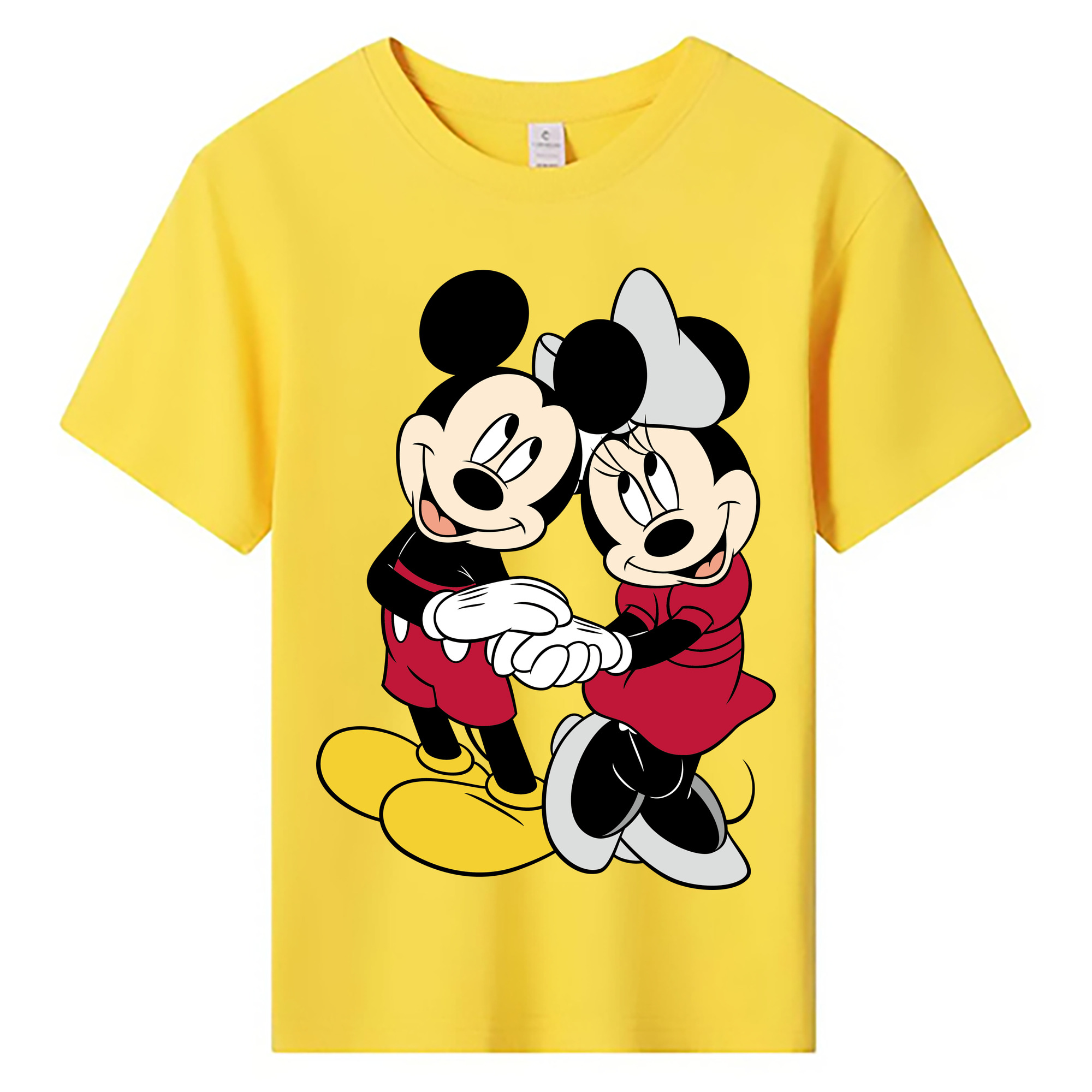 ミッキーマウス Mickey Mouse 綿100％キッズTシャツ（フロントプリント）